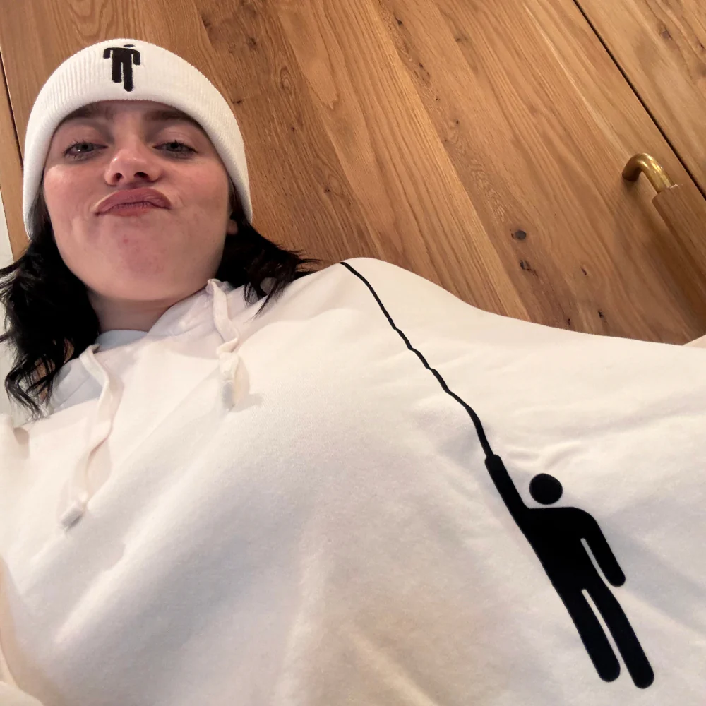 Billie Eilish Hanging Blohsh White Hoodie Hoodies 433959