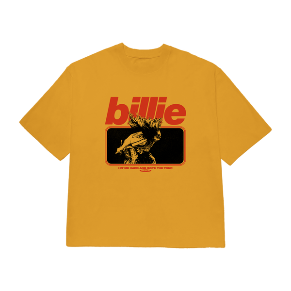 Billie Eilish - Live In 3D Hair Whip Mustard T-Shirt (T-Shirt)