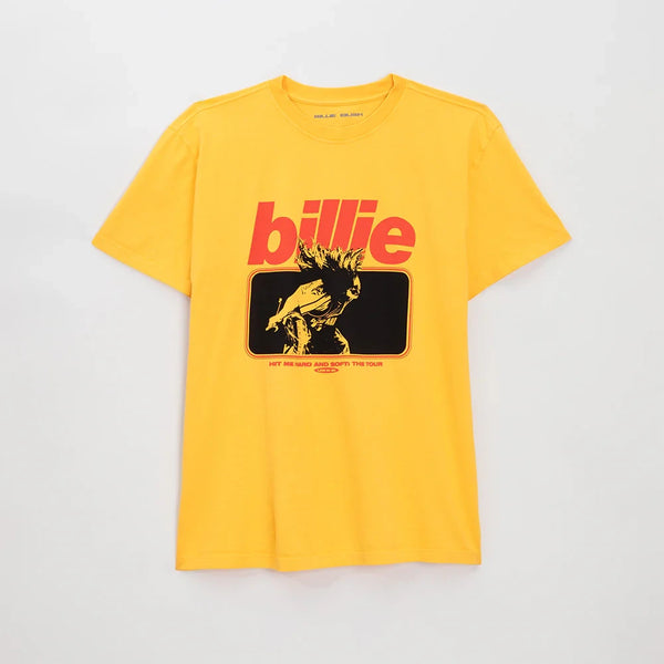 Billie Eilish - Live In 3D Hair Whip Mustard T-Shirt (T-Shirt)