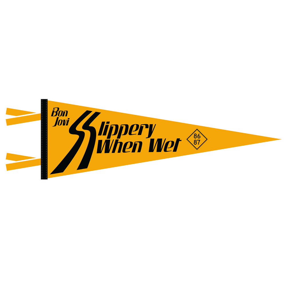 Bon Jovi Slippery When Wet Pennant Flagge 456735