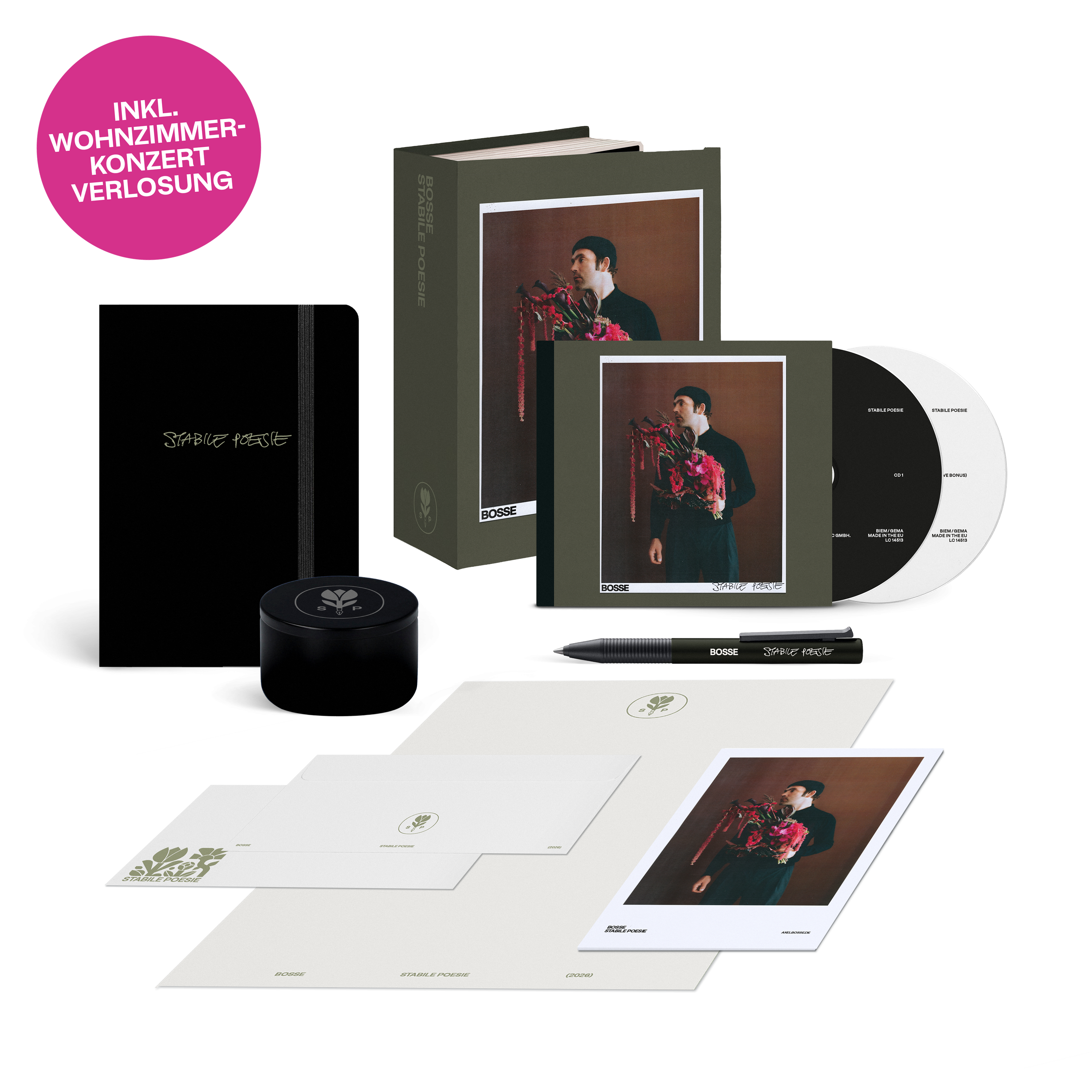 Bosse Stabile Poesie - Fanbox (signiert + limitiert) inkl. 2CD, Notizbuch, LAMY Tintenroller, Verlosung u.v.m. 436253