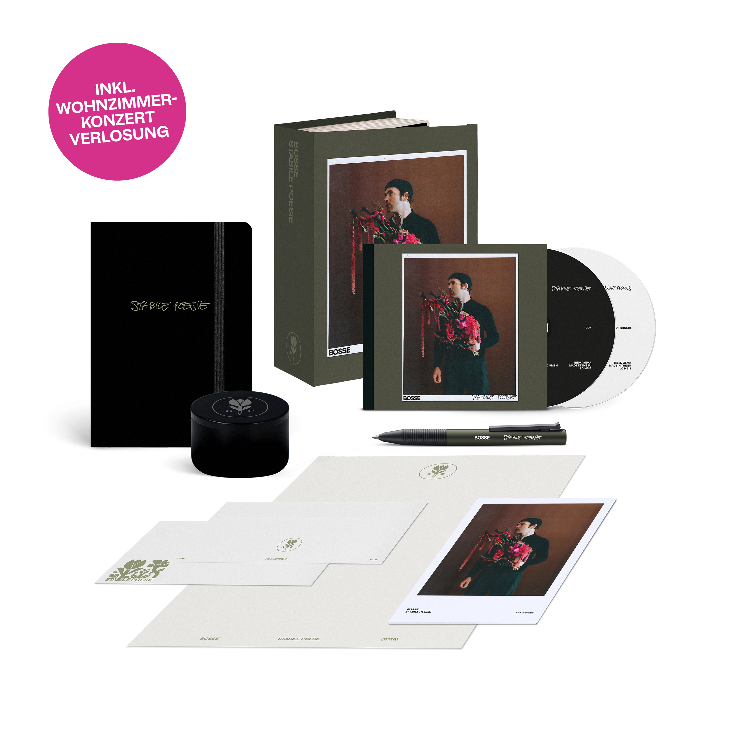 Bosse Stabile Poesie - Fanbox (signiert + limitiert) inkl. 2CD, Notizbuch, LAMY Tintenroller, Verlosung u.v.m. 437365