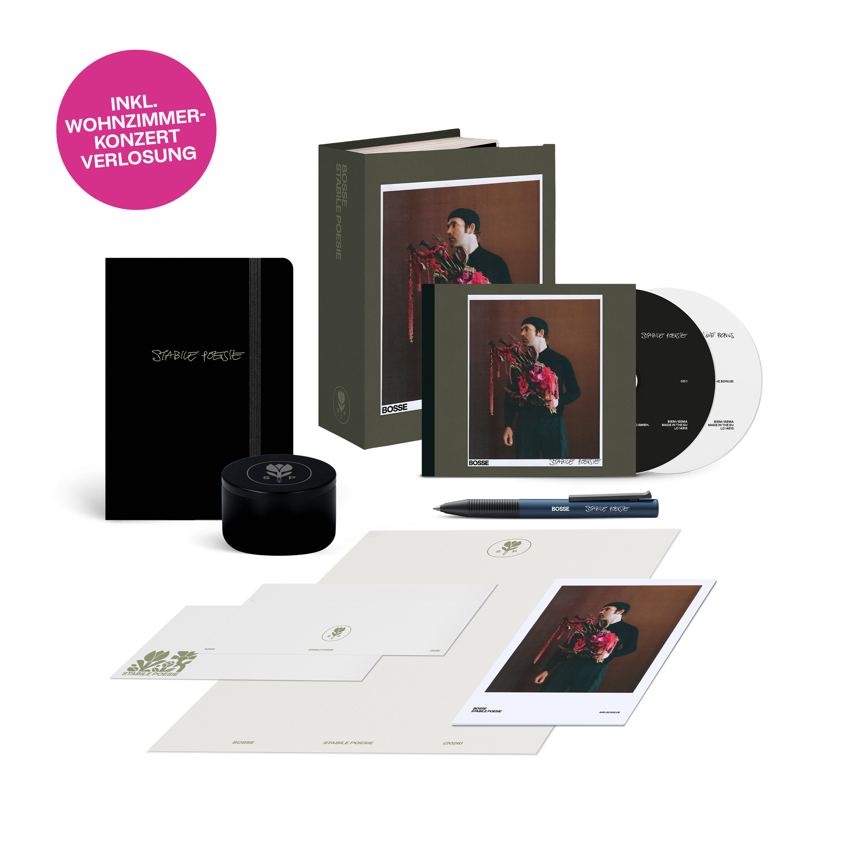 Bosse Stabile Poesie - Fanbox (signiert + limitiert) inkl. 2CD, Notizbuch, LAMY Tintenroller, Verlosung u.v.m. 443213