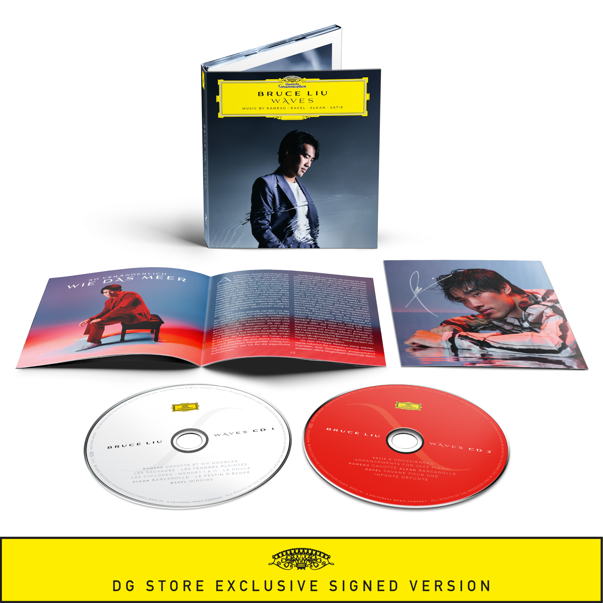 Bruce Liu Waves: Music by Rameau, Ravel, Alkan, Satie 2CD + signierte Art Card 316178