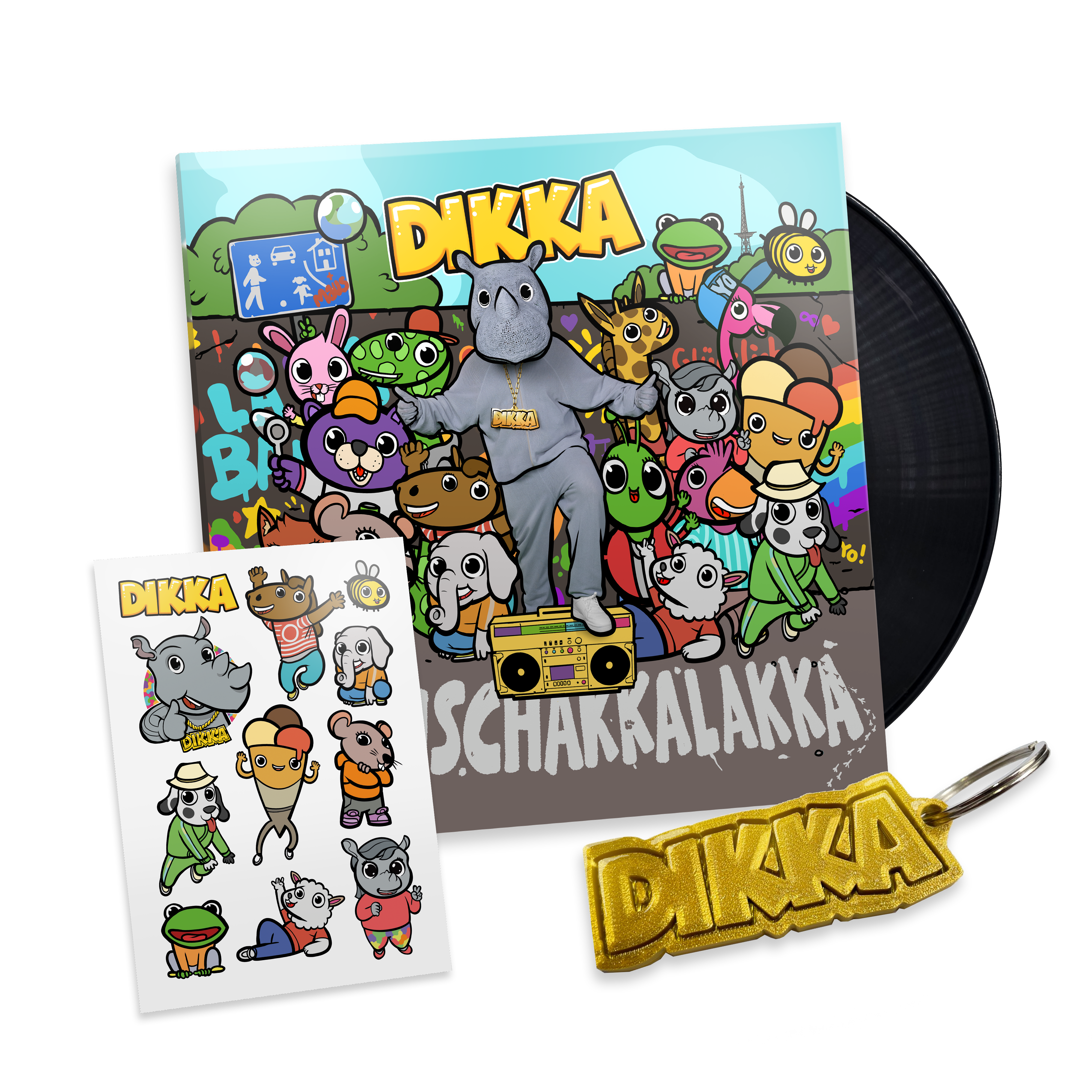 DIKKA Boom Schakkalakka Exkl. Fan Bundle: signierte LP + Tattoos + Schlüsselanhänger 259156