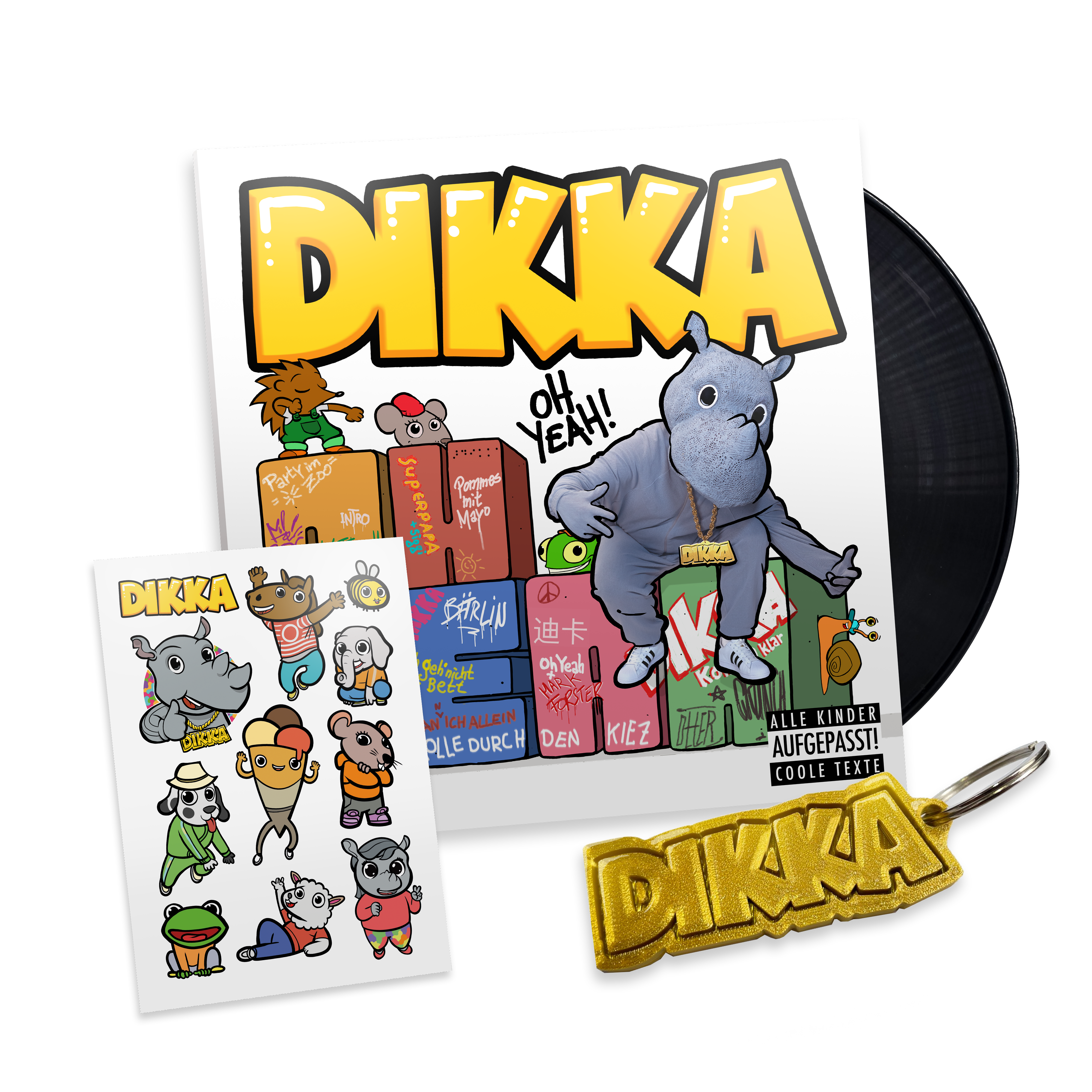 DIKKA Oh Yeah! Exkl. Fan-Bundle: signierte LP + Tattoos + Schlüsselanhänger 259114