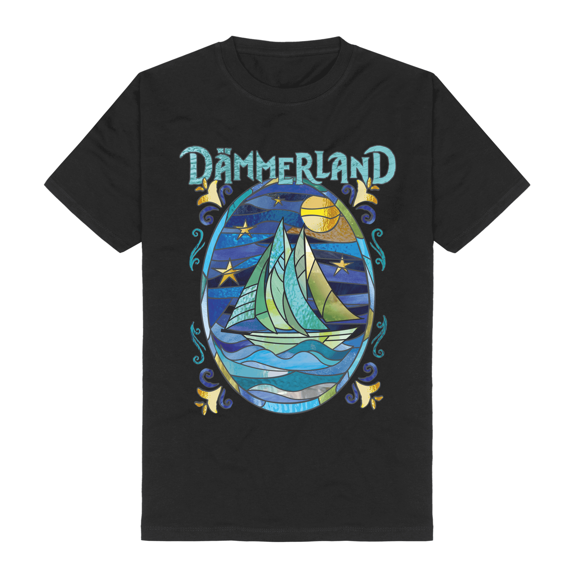 Dämmerland Schiff aus Glas T-Shirts 426272