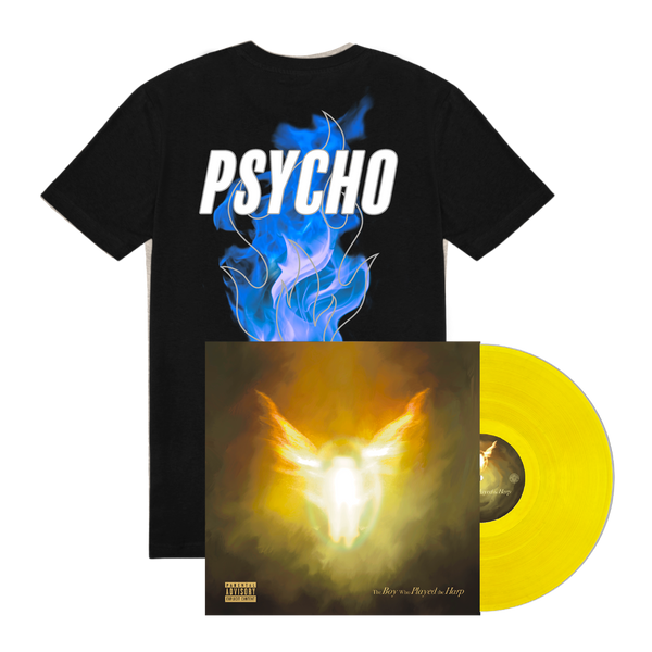 Dave - The Boy Who Played the Harp  (Yellow 2LP Vinyl + Psycho 3M Blue Flame Black Tee Bundle)
