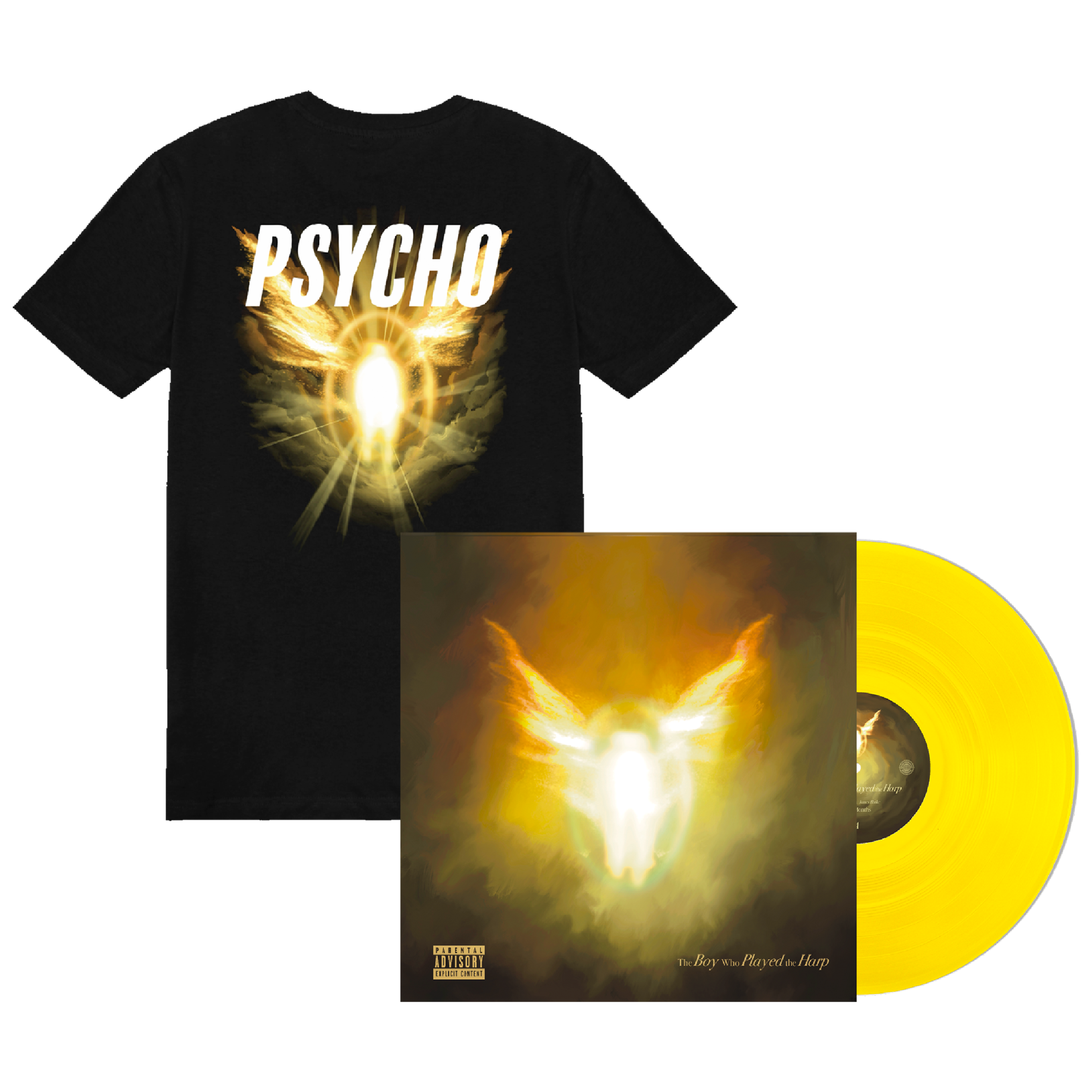 Dave The Boy Who Played the Harp Yellow 2LP Vinyl + Sacred Psycho Tee 422710