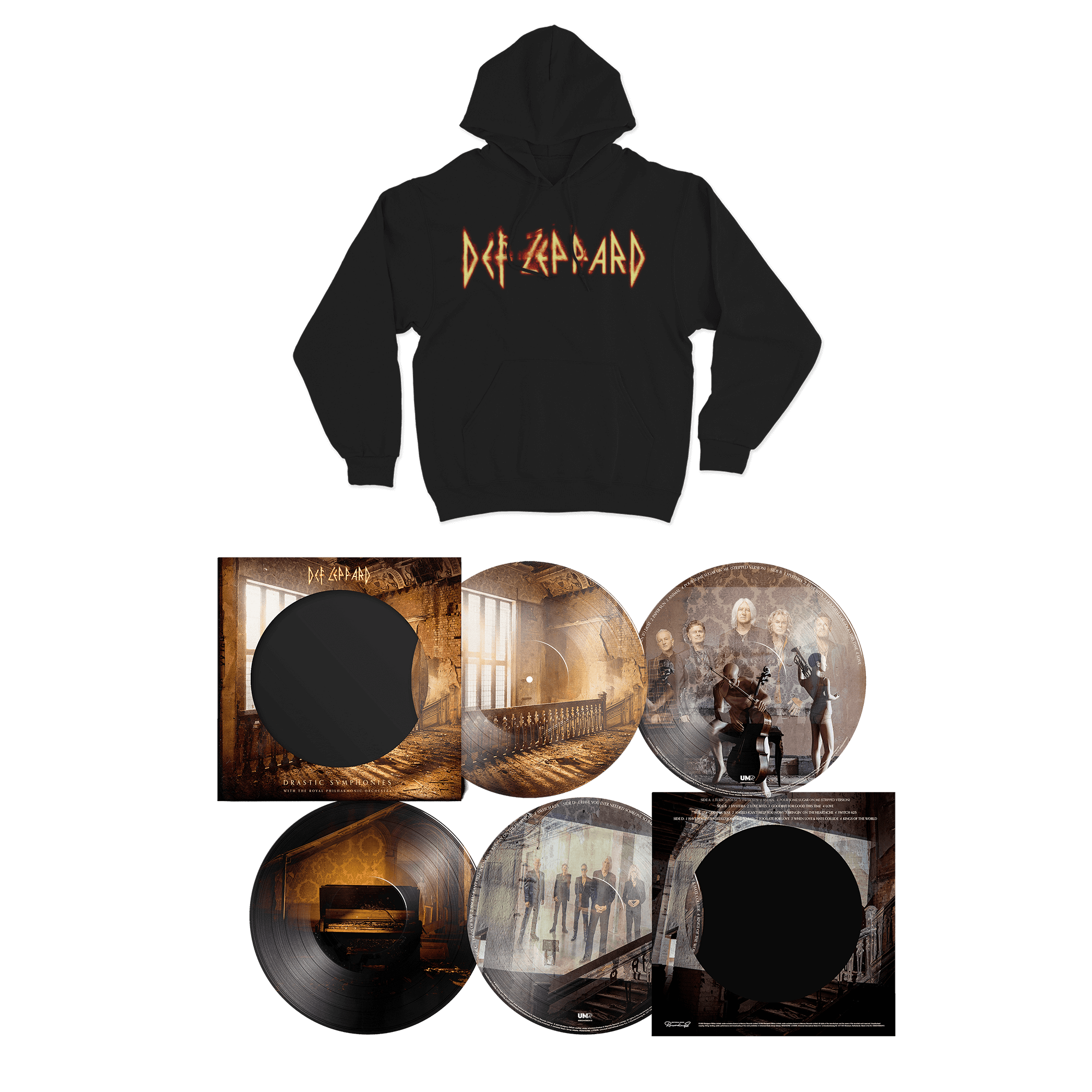 Def Leppard with The Royal Philharmonic Orchestra Drastic Symphonies Hoodie + Exclusive Limited Picture Disc 2LP 283852