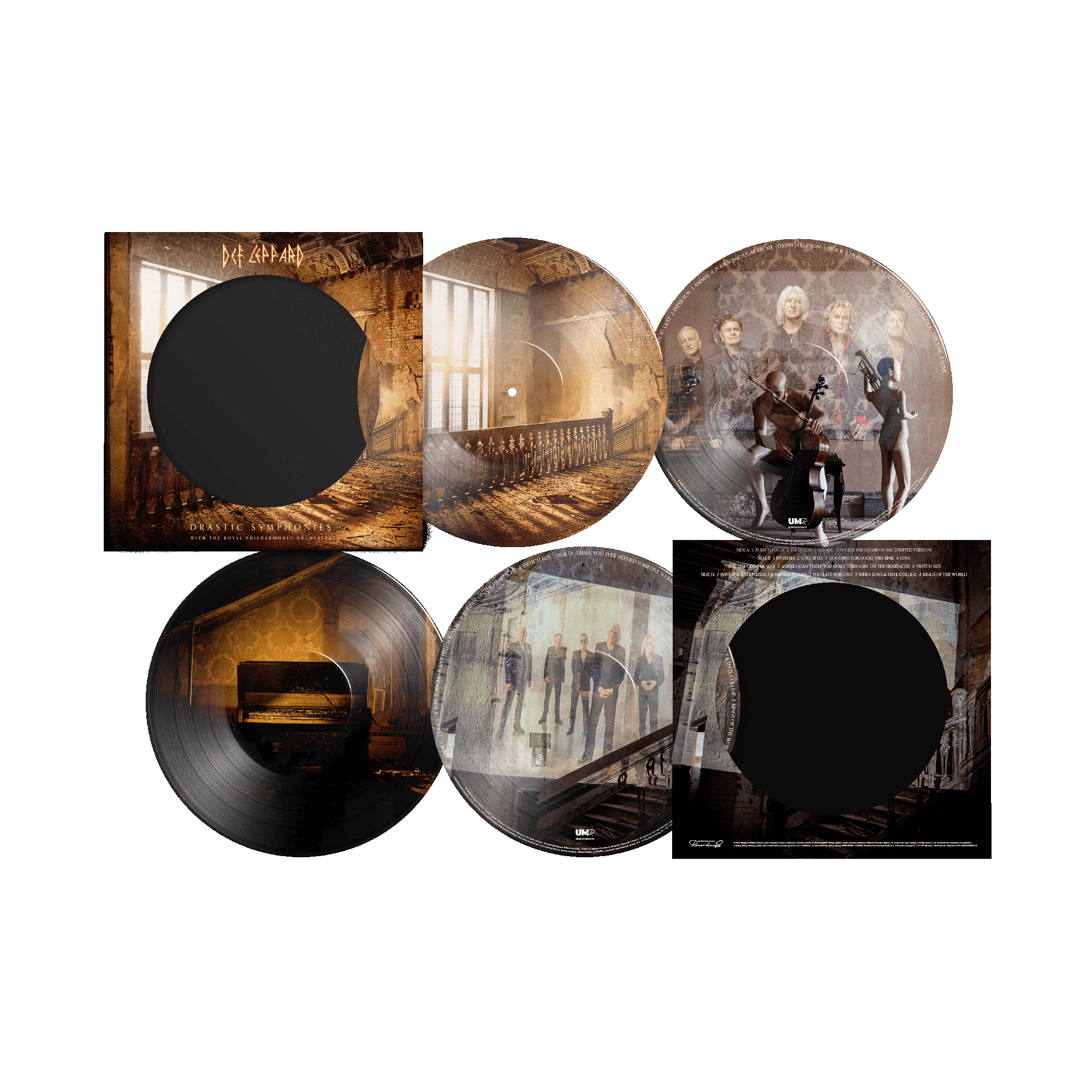 Def Leppard with The Royal Philharmonic Orchestra Drastic Symphonies Violin T-Shirt + Exclusive Limited Picture Disc 2LP 283943