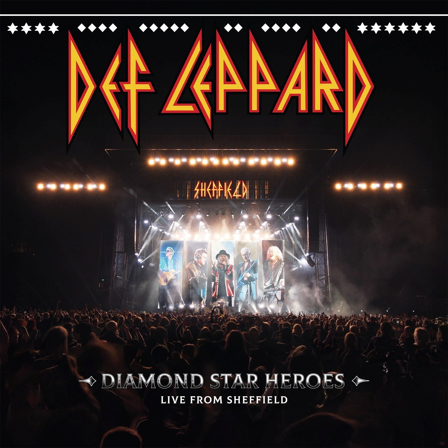 Def Leppard Diamond Star Heroes Live From Sheffield Ltd. black, red & white splatter 2LP 421860
