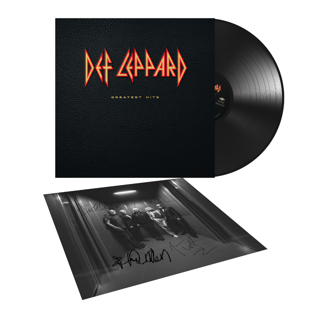 Def Leppard Greatest Hits 1LP Black + Signed Print 447006