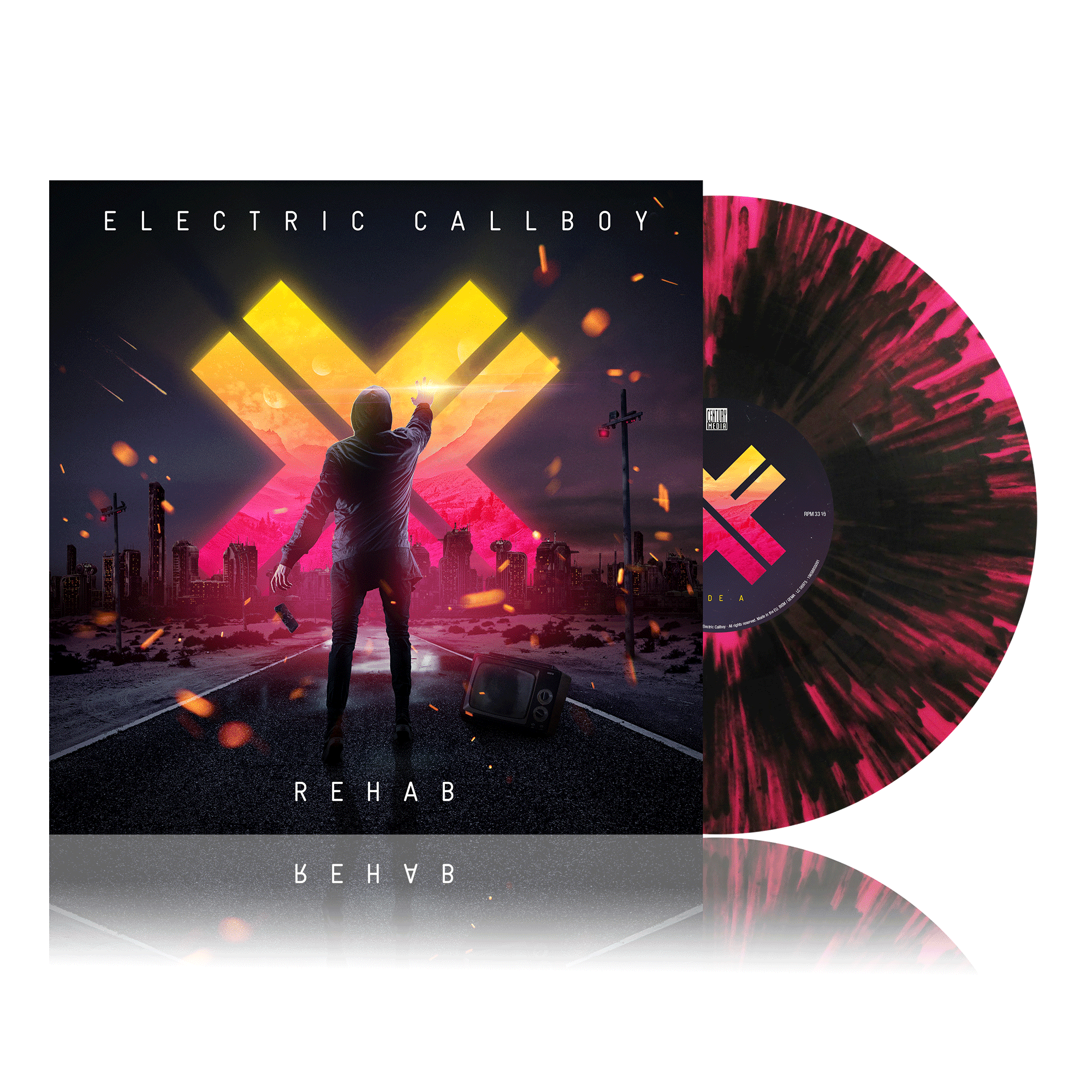 Electric Callboy Rehab (Re-issue 2023) Ltd. transp. neon pink-black splattered LP 338325