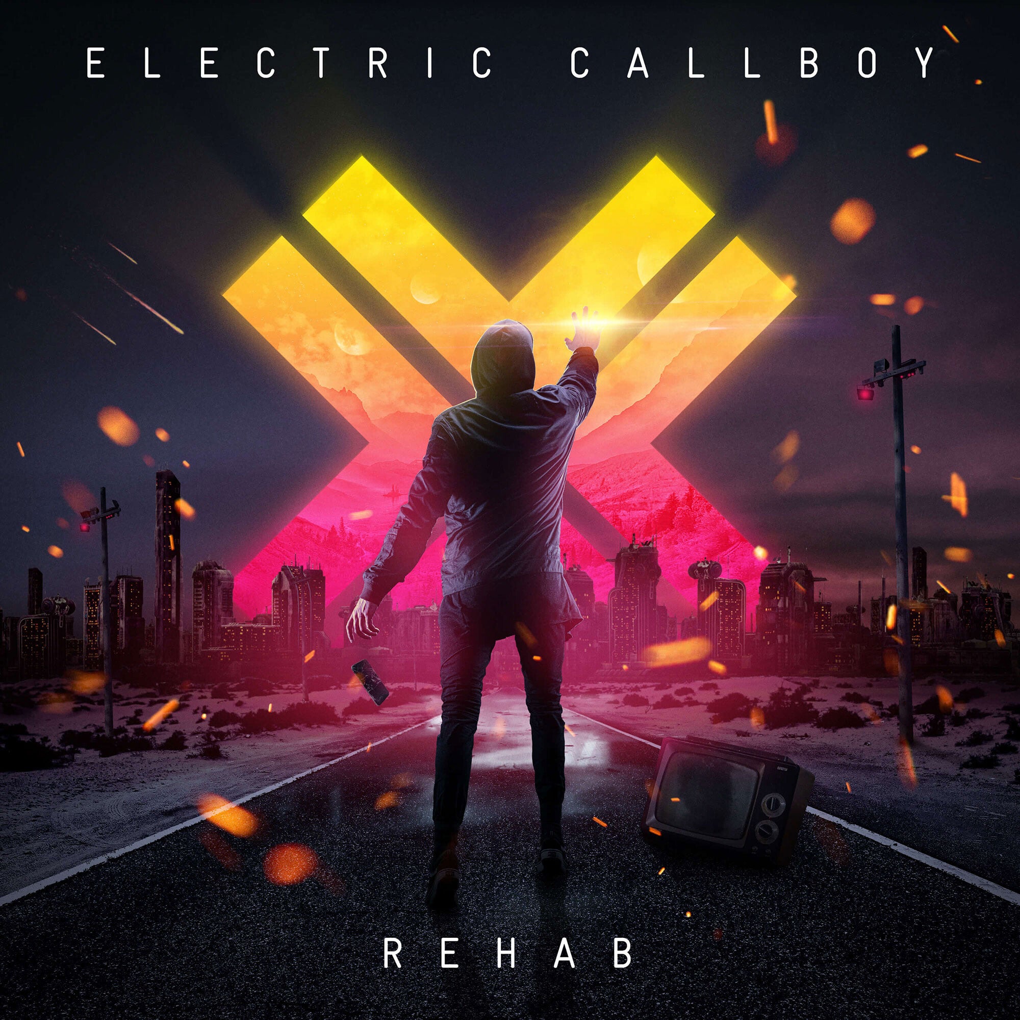 Electric Callboy Rehab (Re-issue 2023) Ltd. transp. neon pink-black splattered LP 338329
