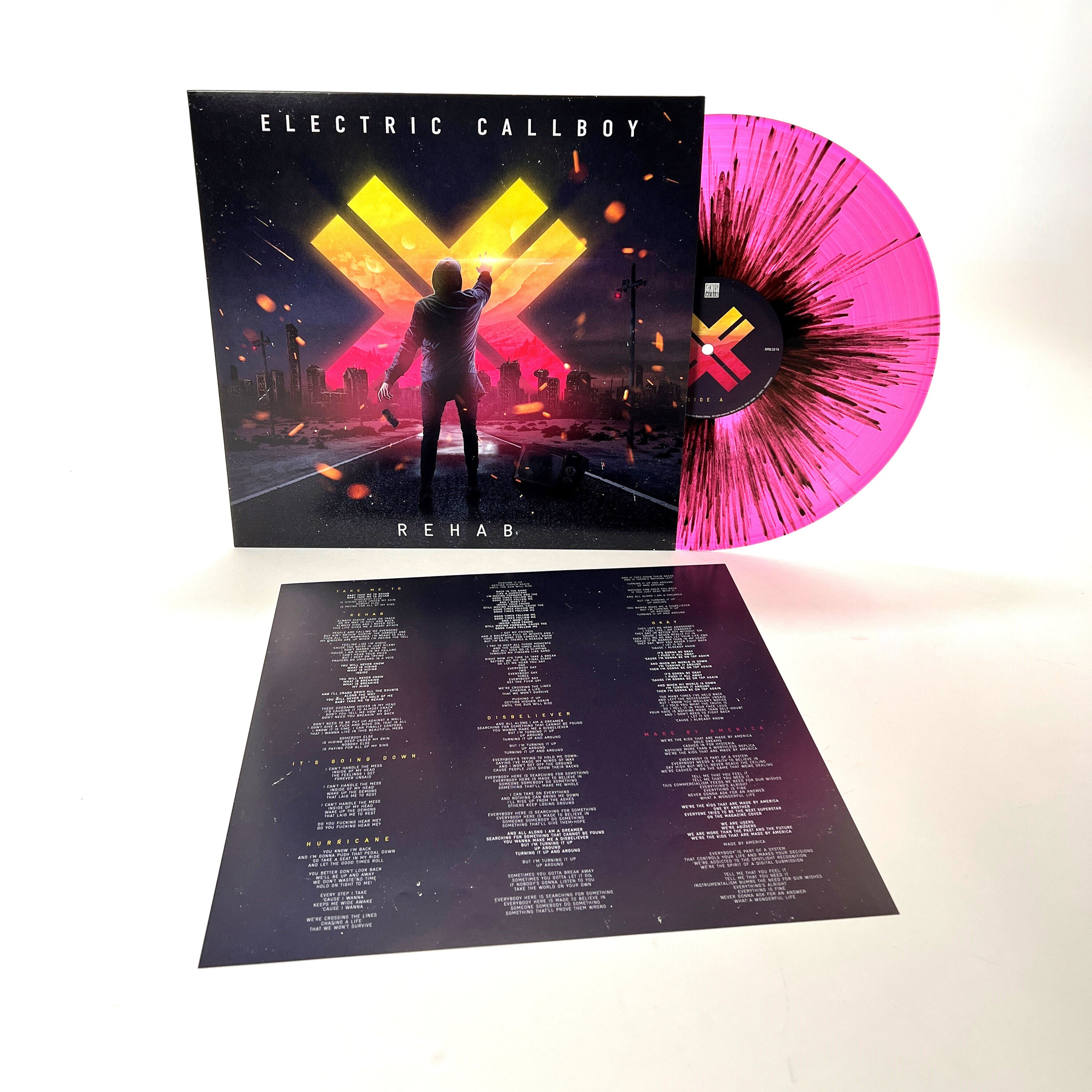 Electric Callboy Rehab (Re-issue 2023) Ltd. transp. neon pink-black splattered LP 338605