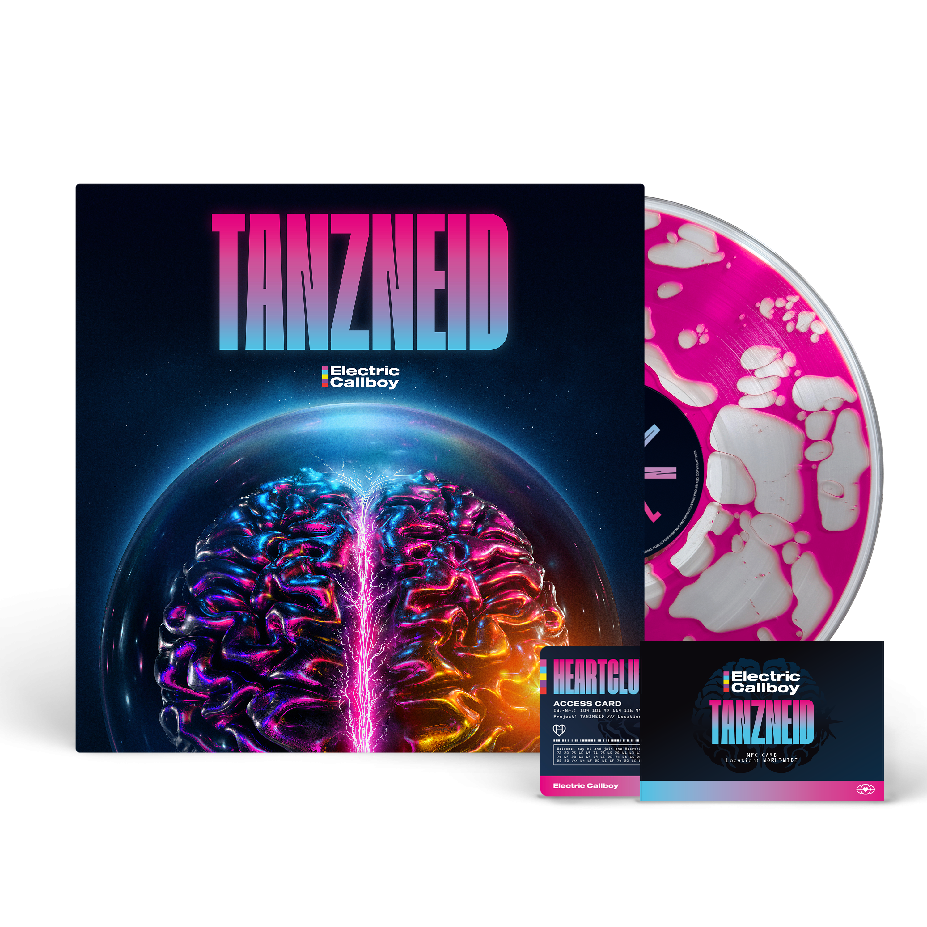 Electric Callboy TANZNEID Ltd. Electric Pink Liquid Vinyl LP & NFC-Fancard 441627