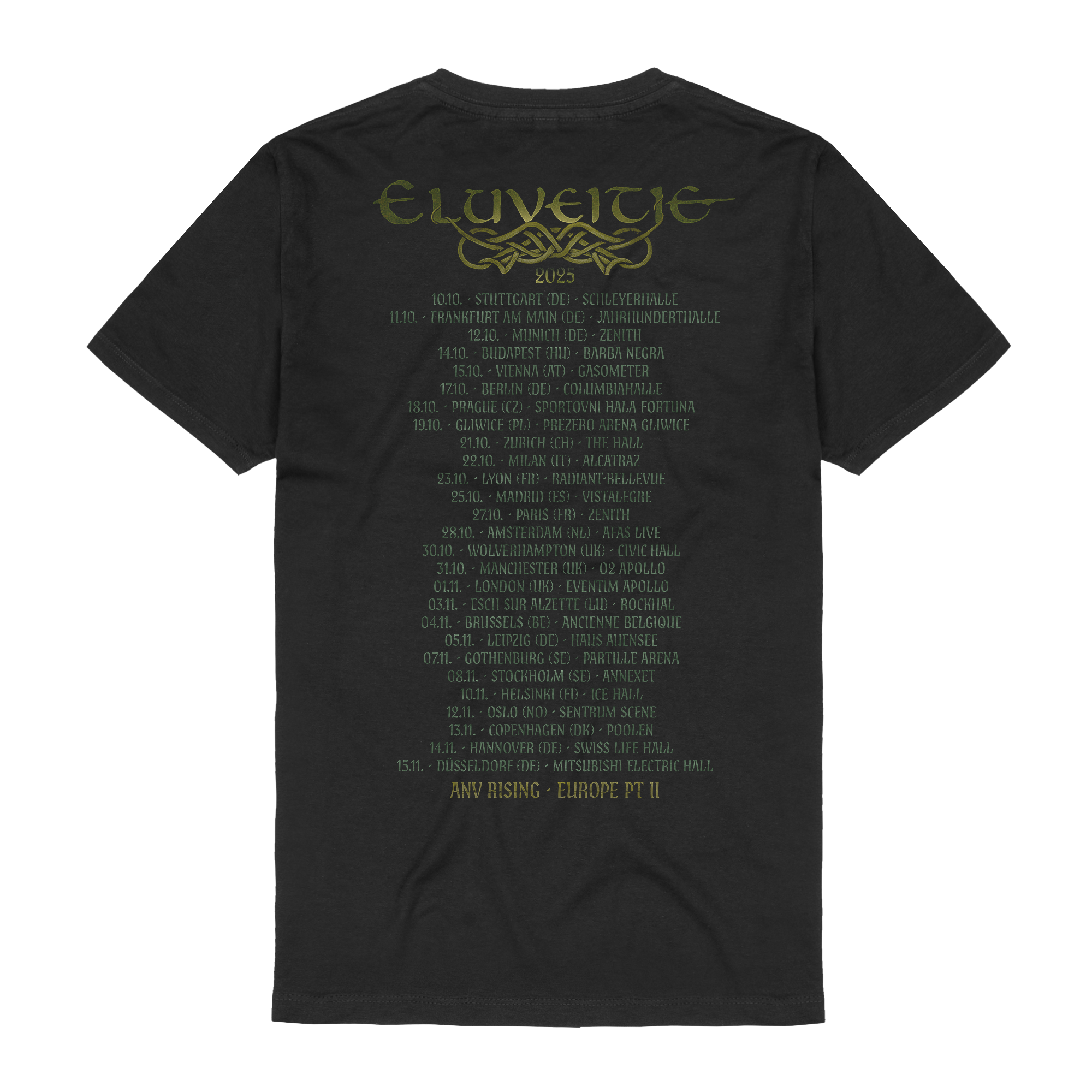 Eluveitie Anv Rising Europe Pt. II T-Shirt 419908
