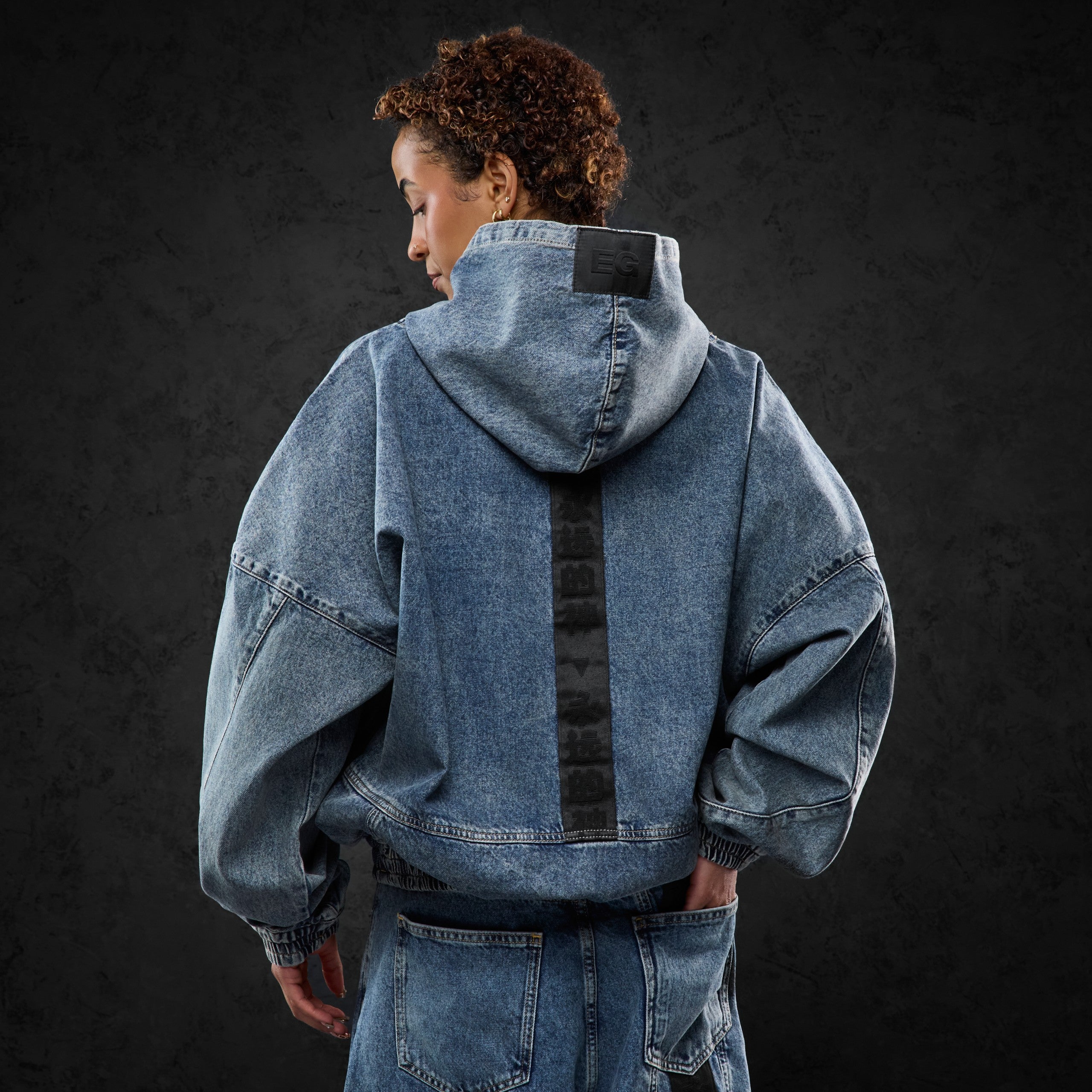 Eternal God Denim Hoodie Hoodie 443015