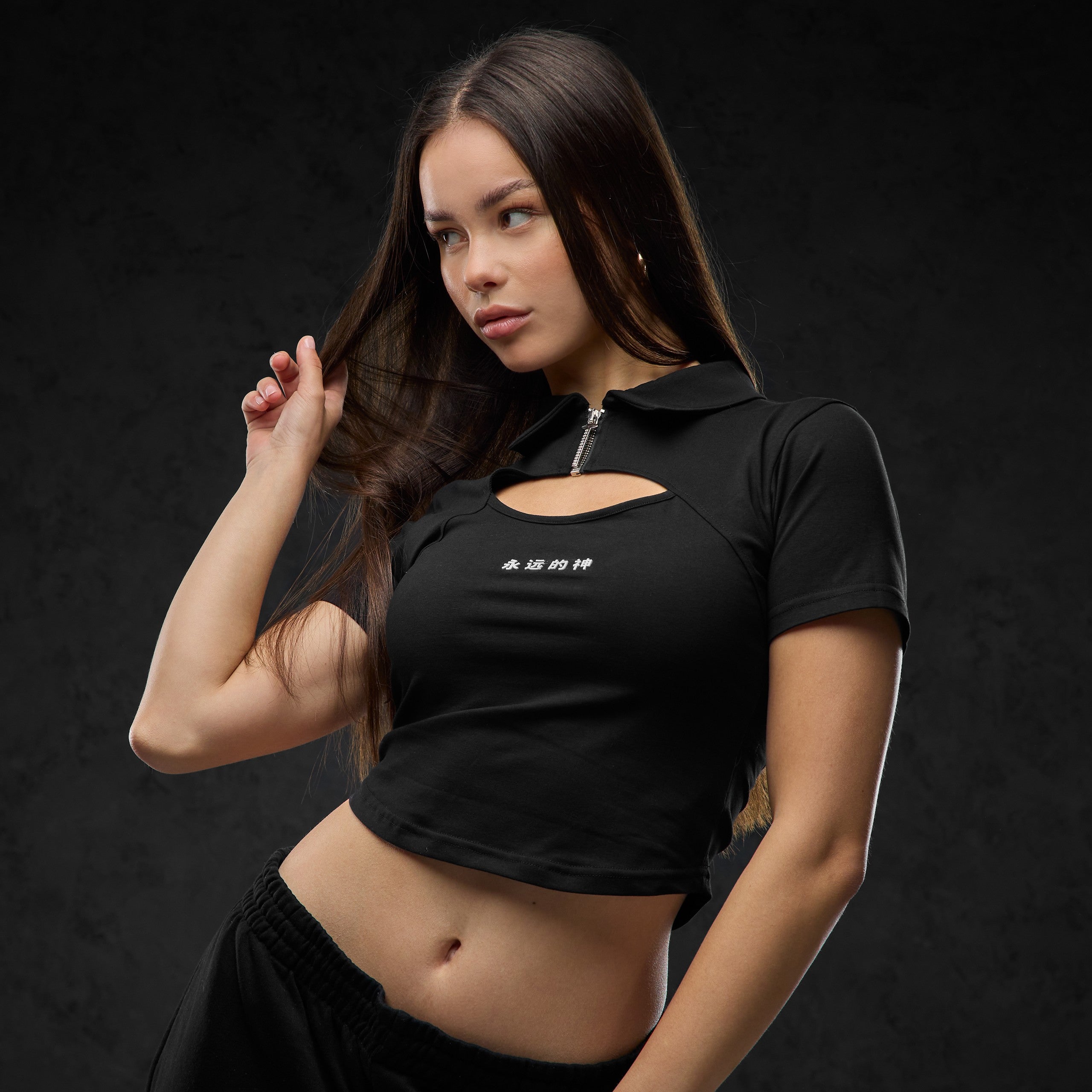Eternal God Void Collar Crop Top 370676