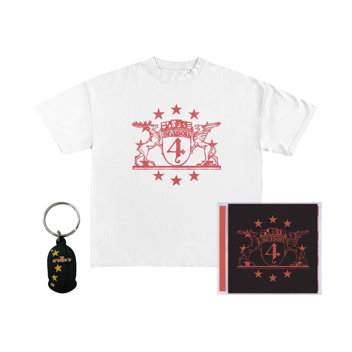 Eurothug SEASON 4 CD + Schlüsselanhänger + Shirt weiß 459261