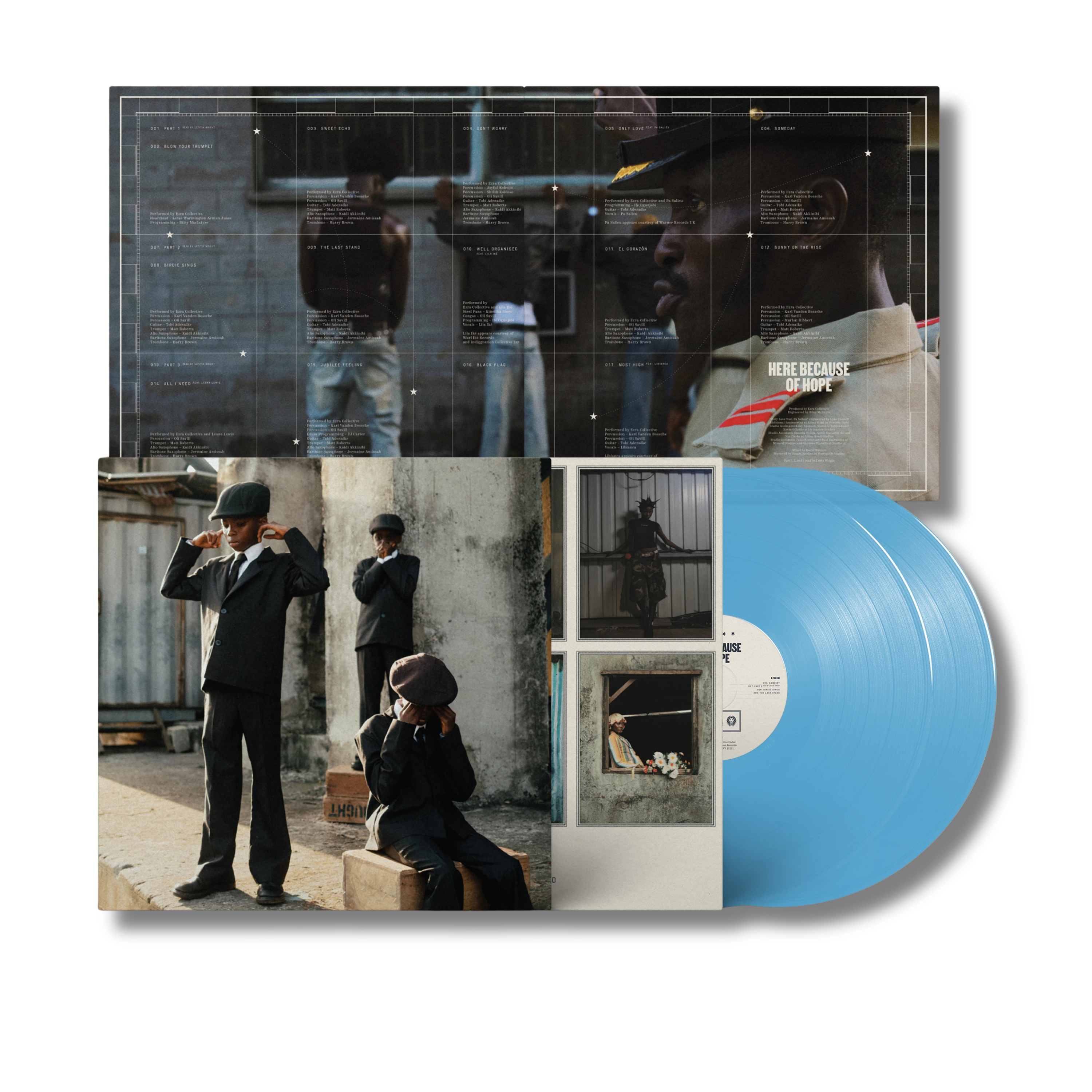 Ezra Collective Here Because of Hope Translucent Blue Vinyl 2LP 454763