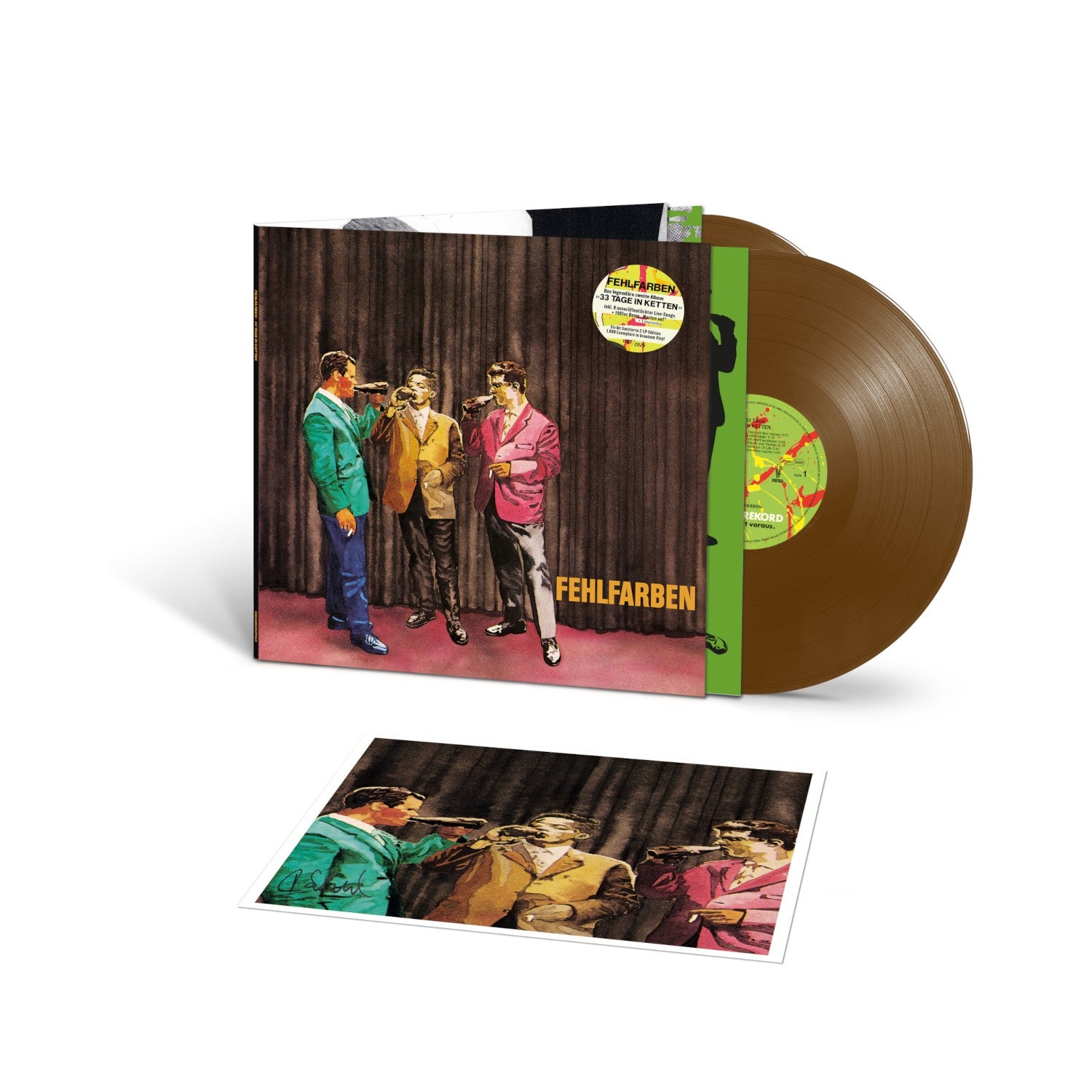 Fehlfarben 33 Tage In Ketten Limitiertes Braunes Vinyl 2LP + Exklusiver Signierter Artprint 428276