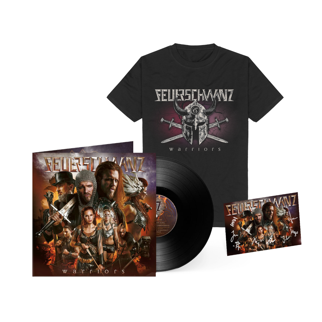 Feuerschwanz Warriors LP + T-Shirt + Autogrammkarte 346756