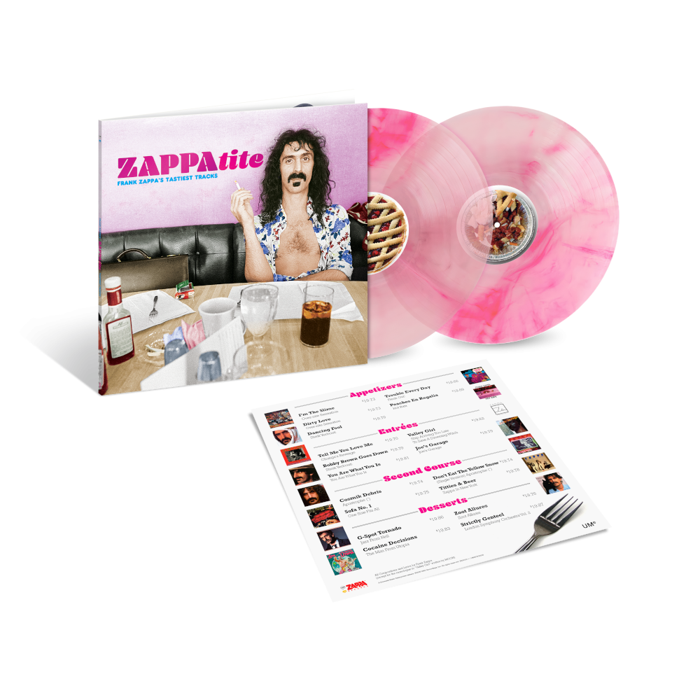 Frank Zappa ZAPPAtite: Frank Zappa’s Tastiest Tracks Crystal Clear Vinyl with Hot Pink Swirl 2LP 447094