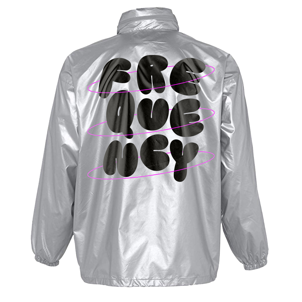 Frequency Festival Bubble Font Silver Jacket Jacken 415590