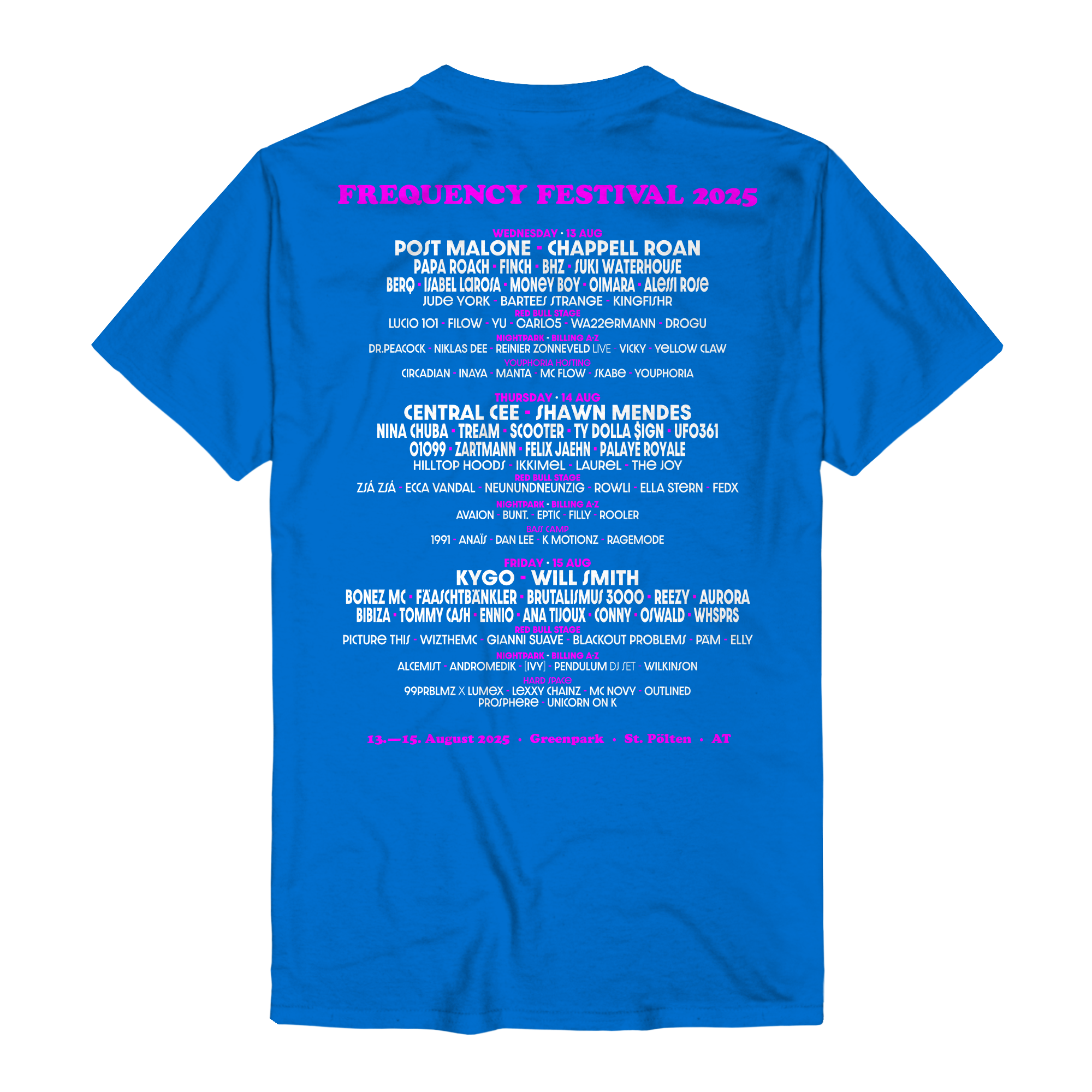 Frequency Festival FQ25 blue (Line-Up 2025) T-Shirts 415390