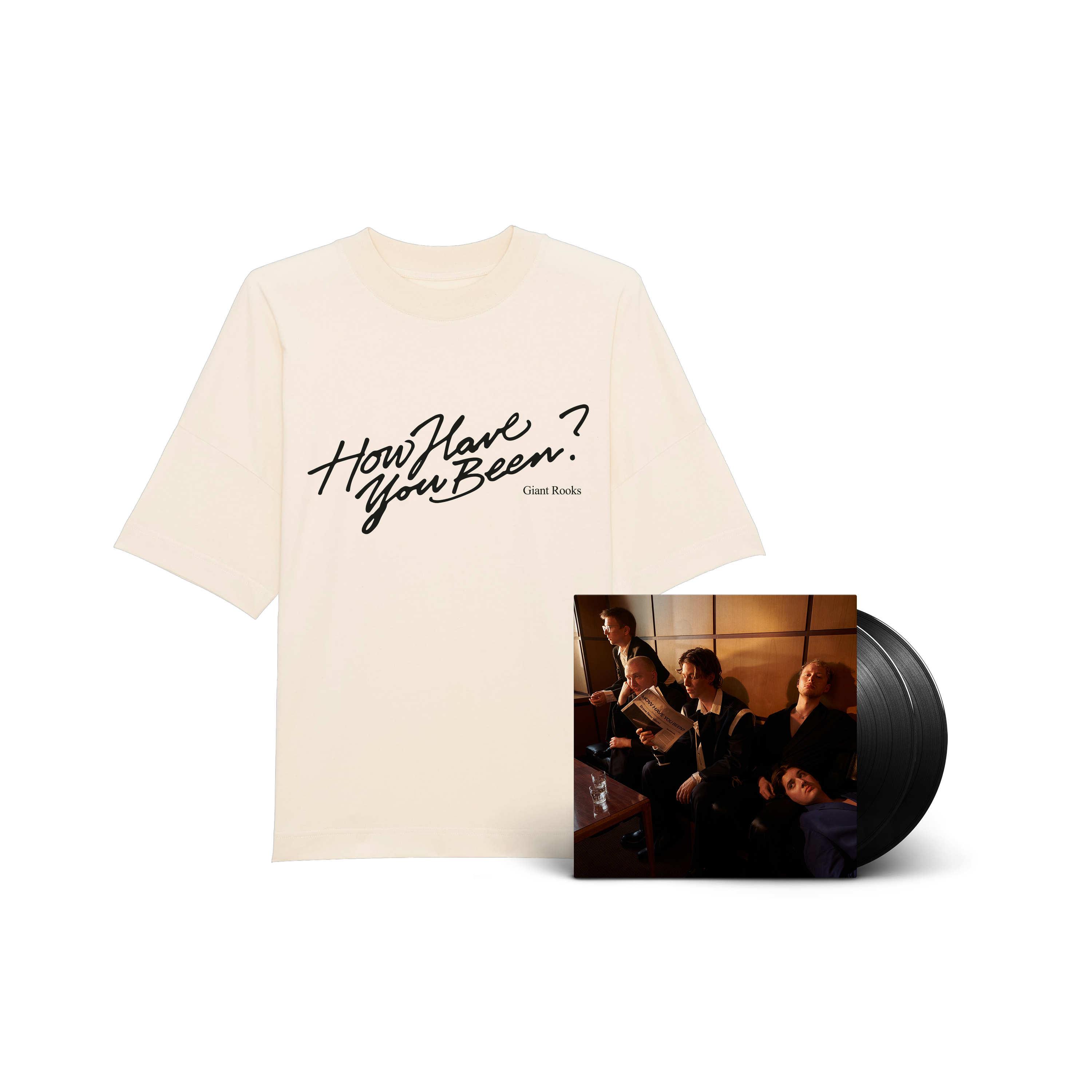 Giant Rooks How Have You Been? 2LP schwarz + T-Shirt Natural Raw 343304