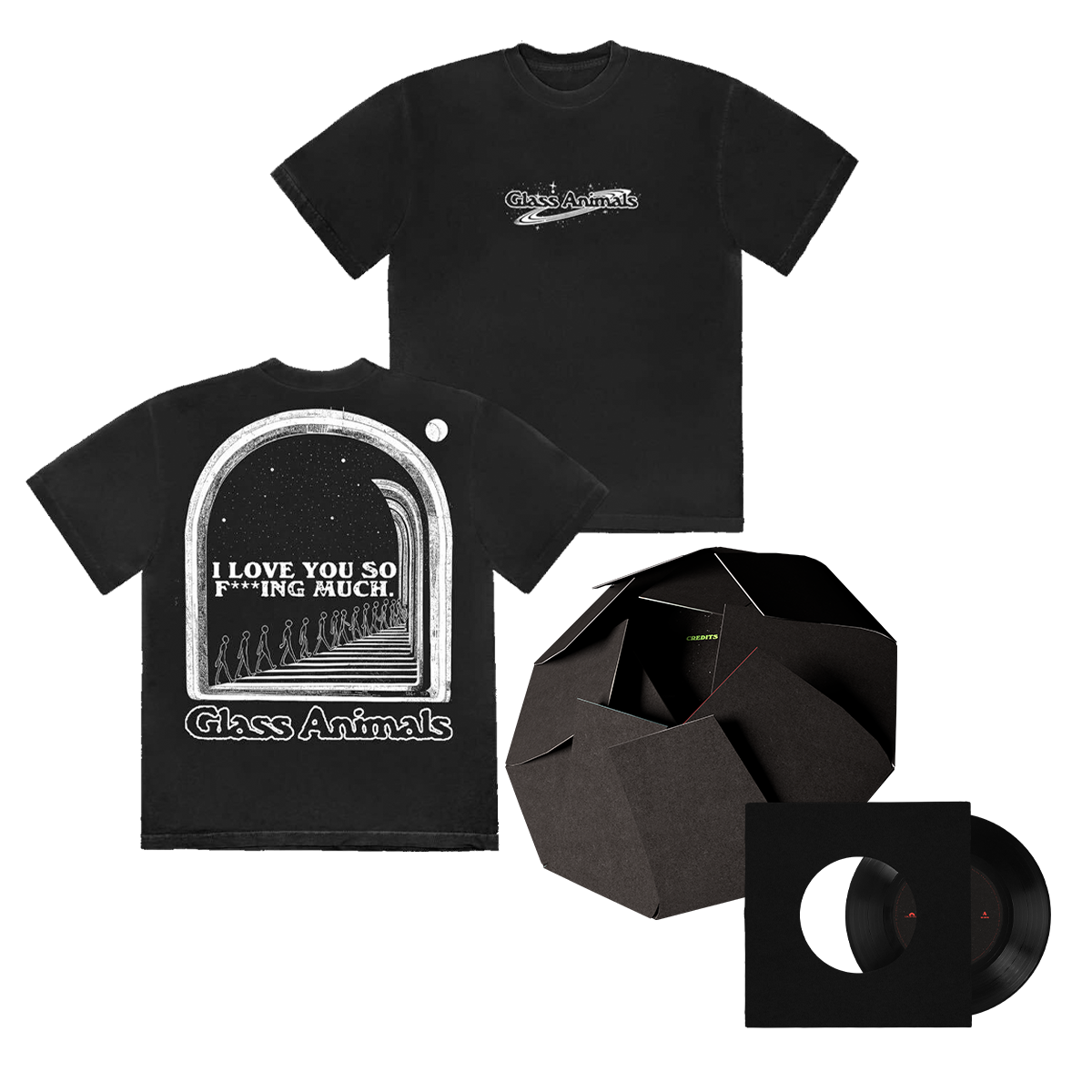 Glass Animals I Love You So F***ing Much  Decagon Vinyl + T-Shirt + Creatures In Heaven 7" Vinyl 354053