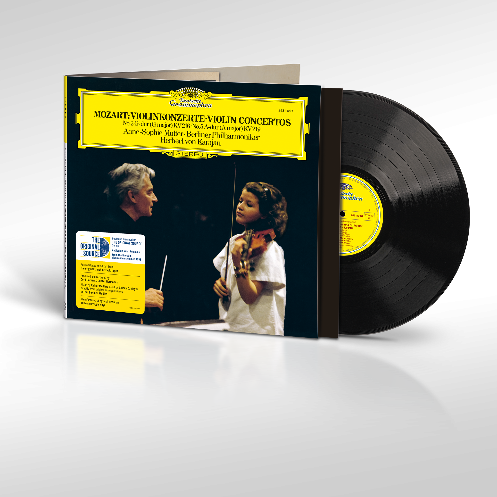 Herbert von Karajan & Die Berliner Philharmoniker & Anne-Sophie Mutter Mozart: Violinkonzerte Nr. 3 & Nr. 5 Original Source Vinyl 428644
