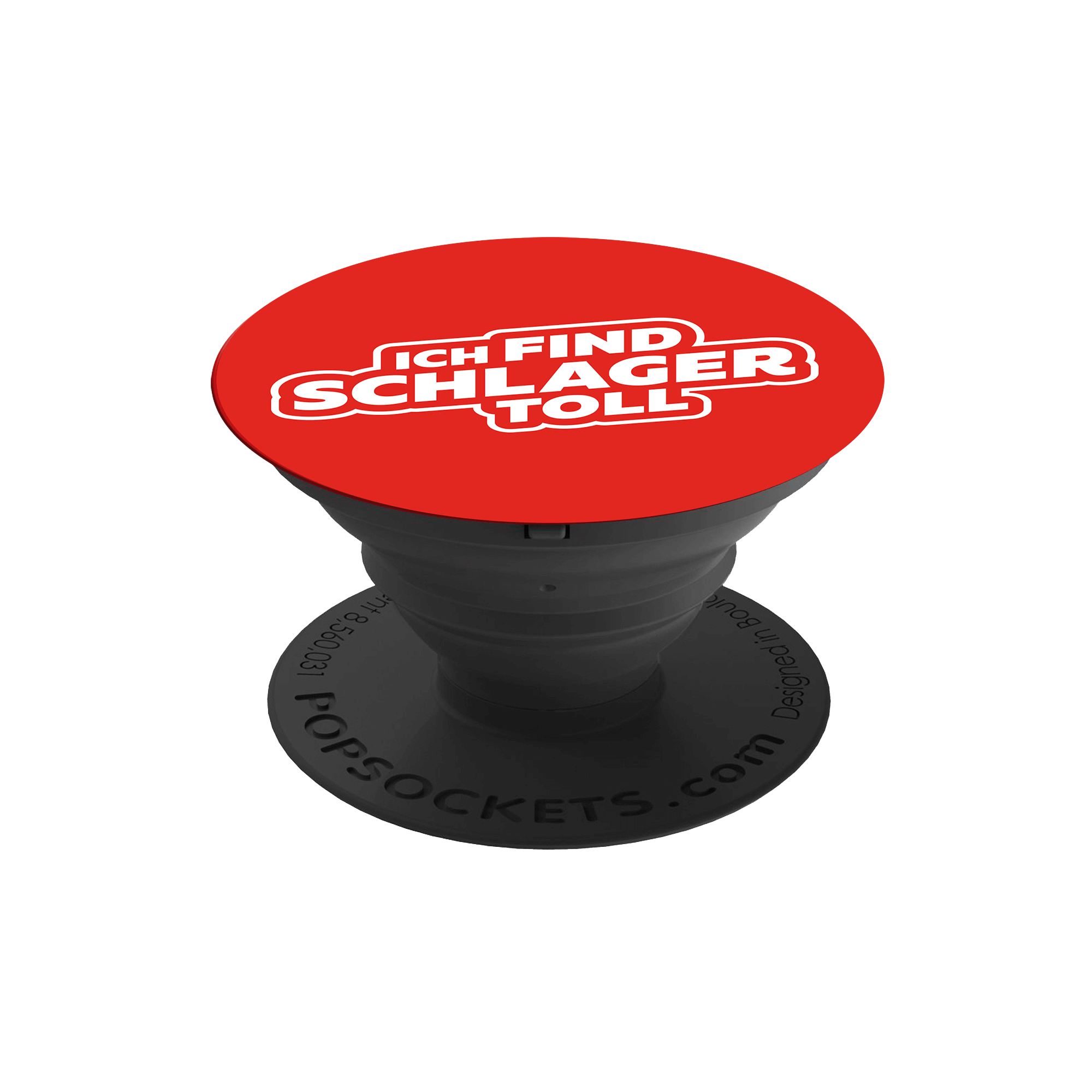 Ich find Schlager toll Logo rot Pop Socket 119233