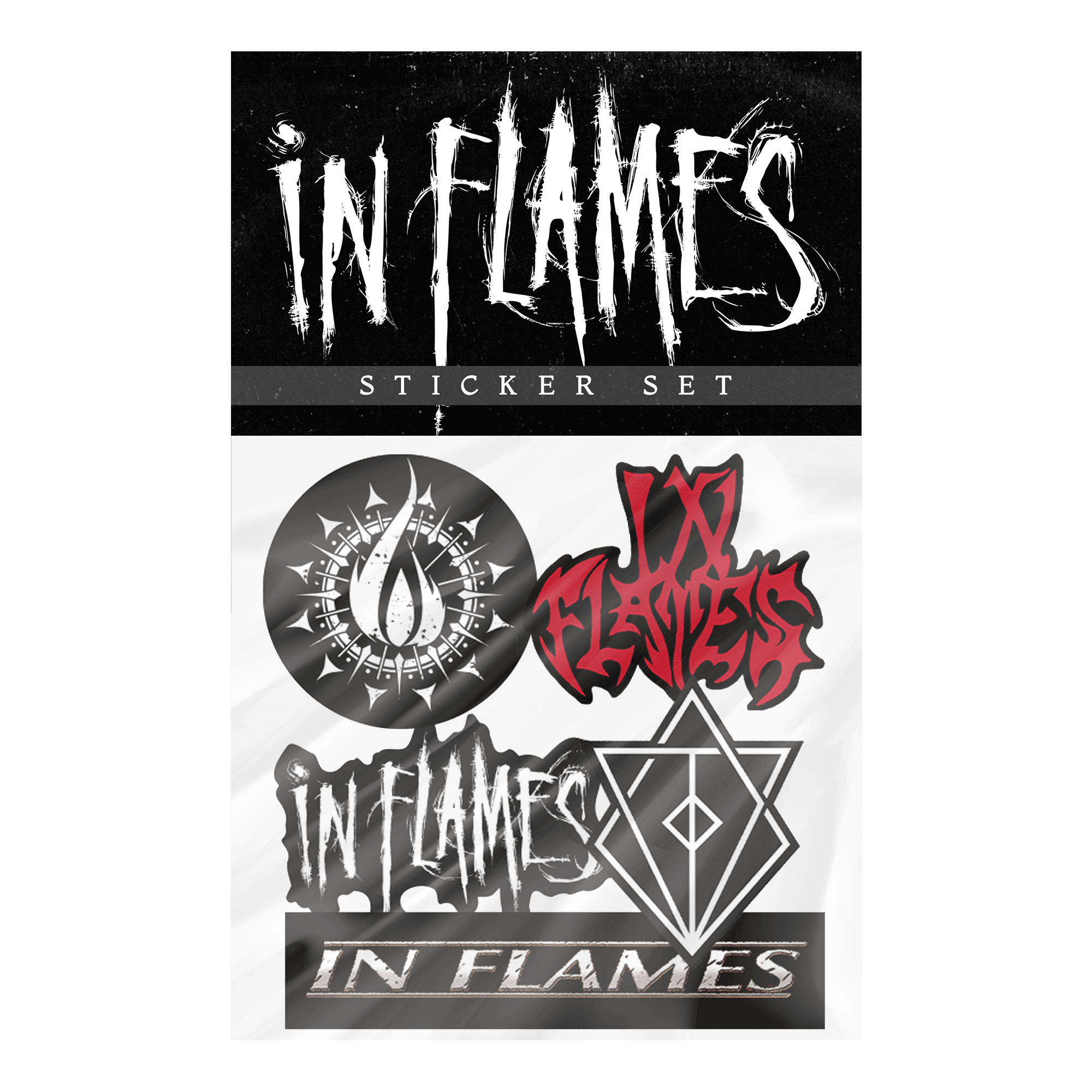 In Flames Logo Sticker Set Aufkleber 372164