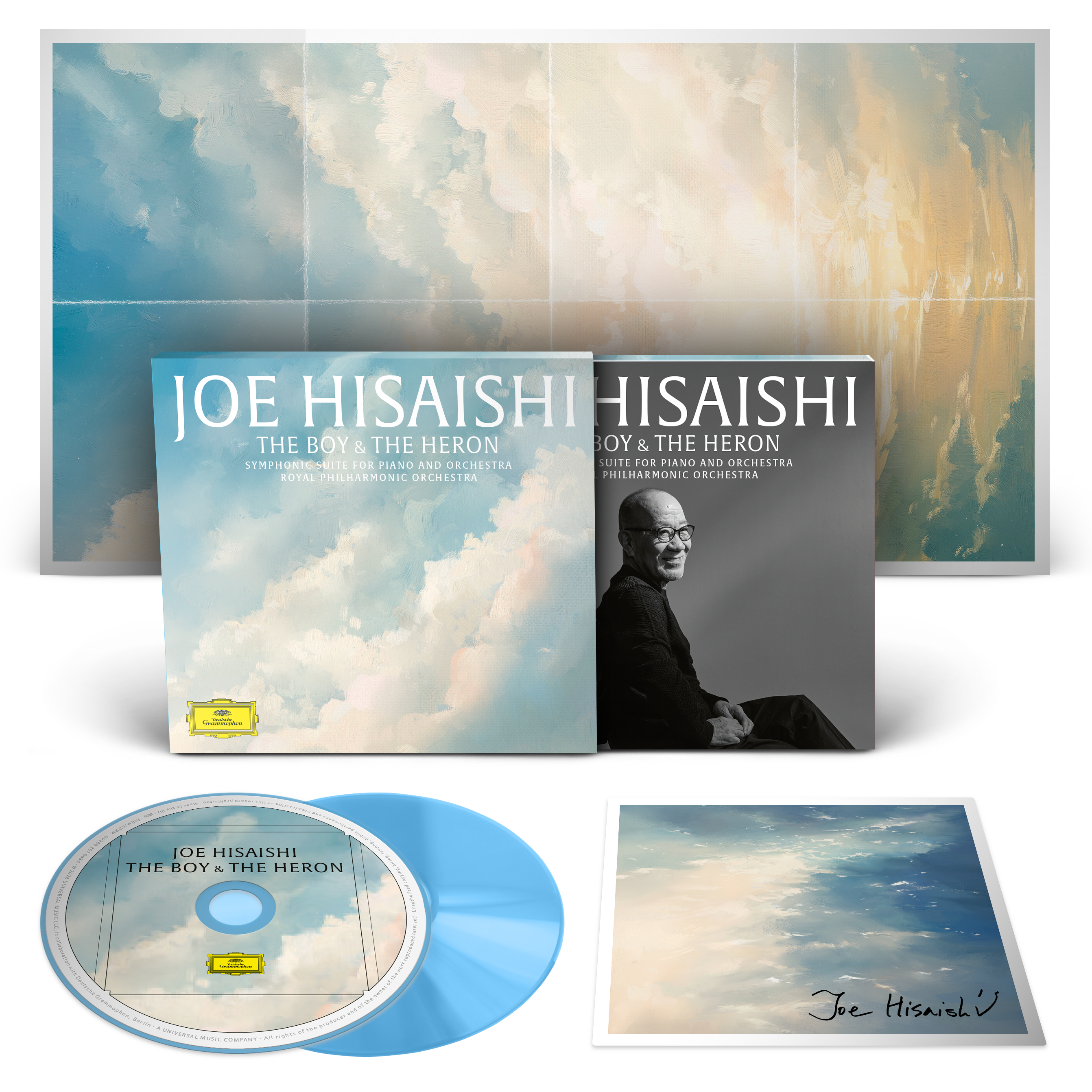 Joe Hisaishi & Royal Philharmonic Orchestra The Boy And The Heron – Symphonic Suite For Piano And Orchestra Sky Blue CD mit Posterbooklet + signierter Artcard 455697