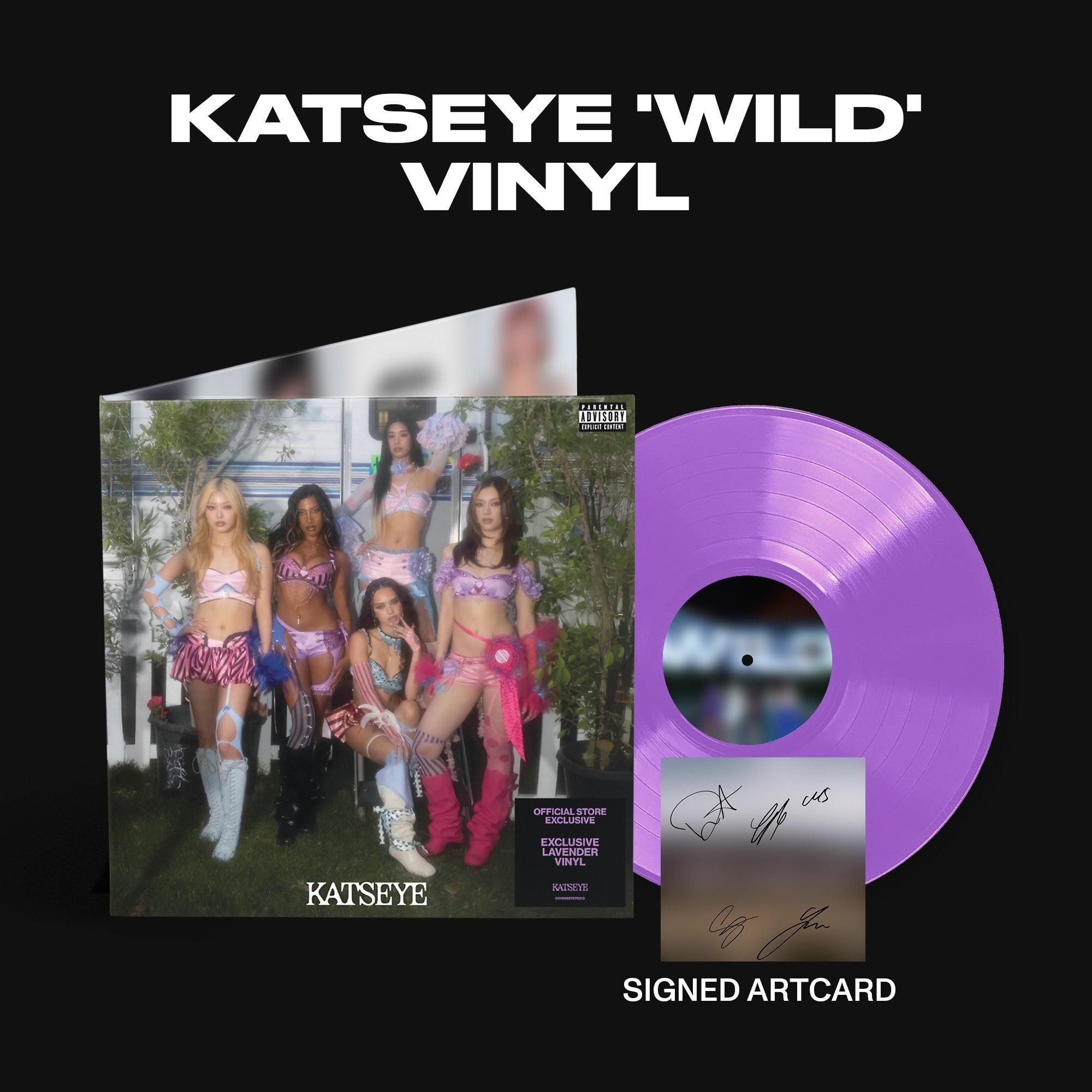 KATSEYE WILD - Official Store Exclusive Vinyl + Signed Artcard Official Store Exclusive Vinyl + Signed Artcard 450752