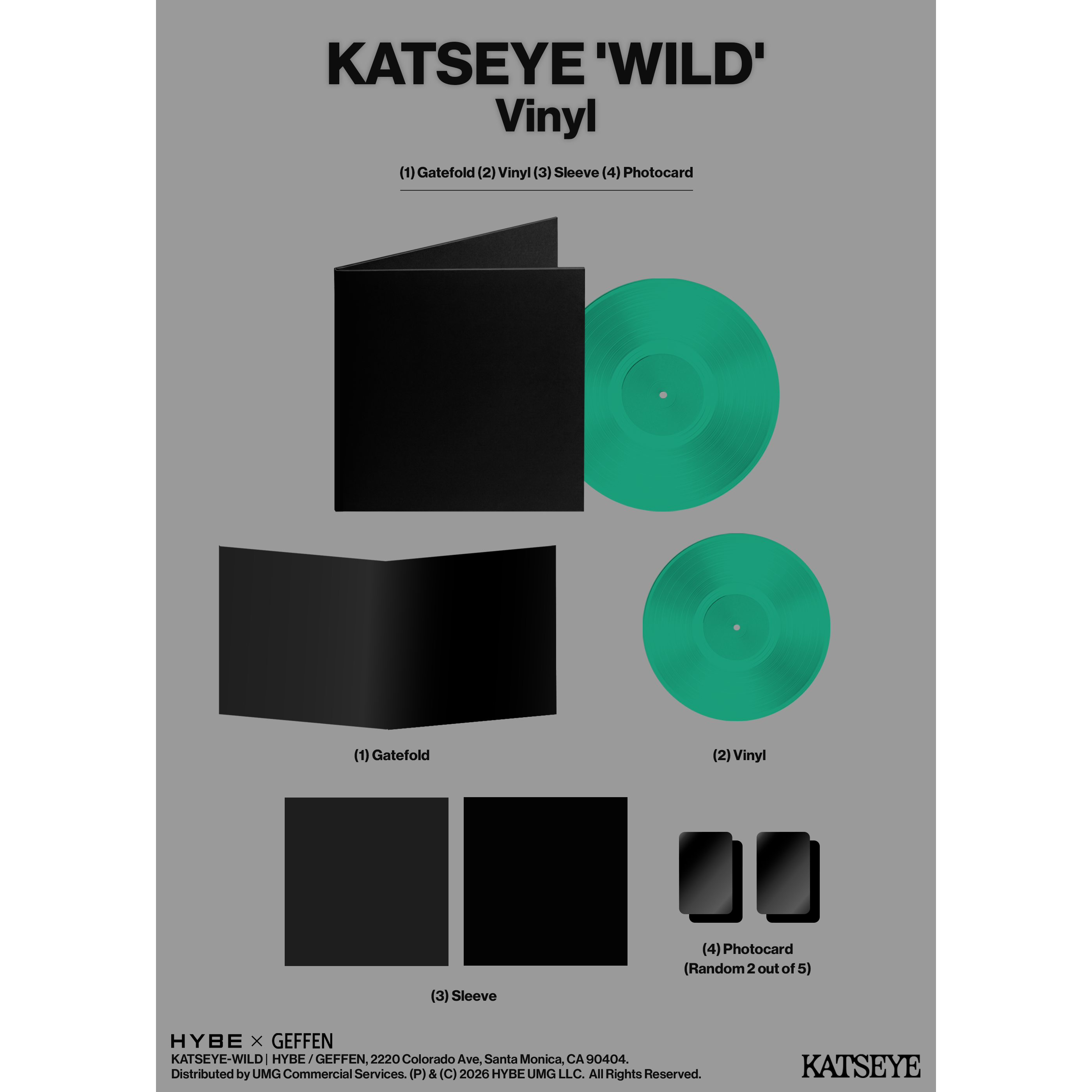 KATSEYE WILD Vinyl - Standard Edition + Signed Artcard Standard Edition + Signed Artcard 442161