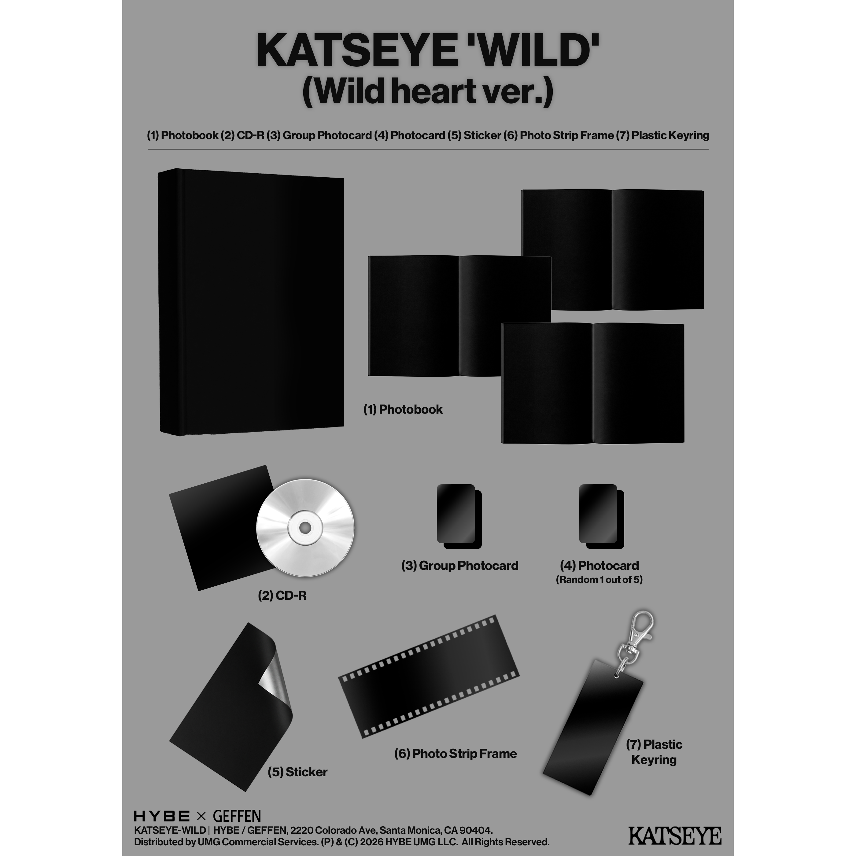 KATSEYE WILD (Wild Heart ver.) - Official Store Exclusive CD + Signed Artcard Official Store Exclusive CD + Signed Artcard 442183