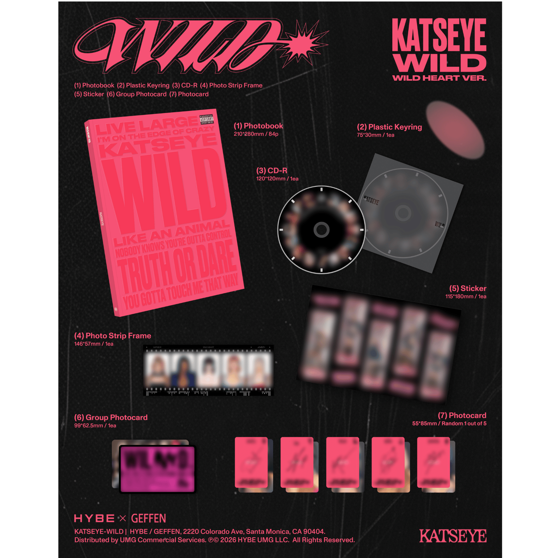 KATSEYE WILD (Wild Heart ver.) - Official Store Exclusive CD + Signed Artcard Official Store Exclusive CD + Signed Artcard 450802