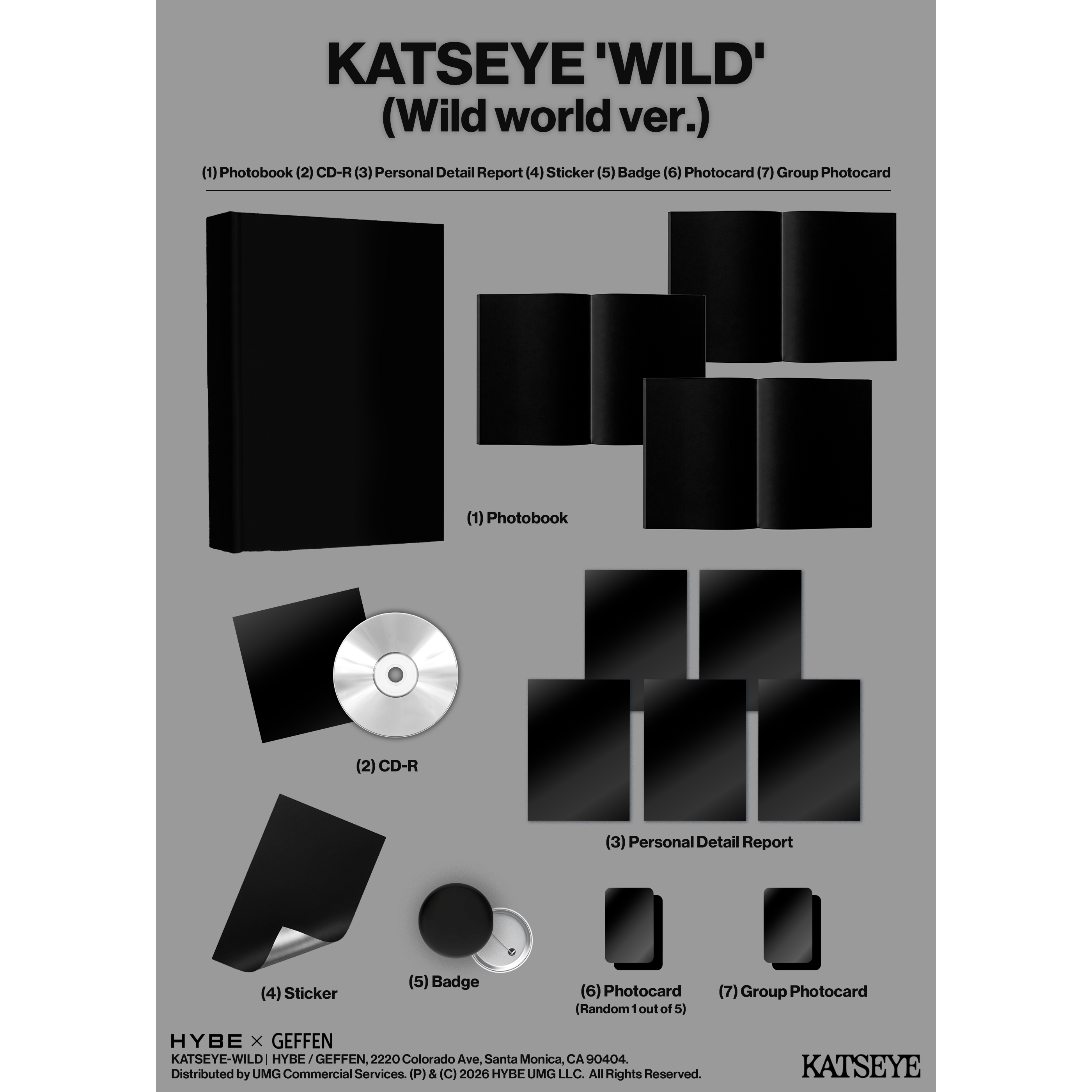 KATSEYE WILD (Wild World ver.) - Official Store Exclusive CD + Signed Artcard Official Store Exclusive CD + Signed Artcard 442179