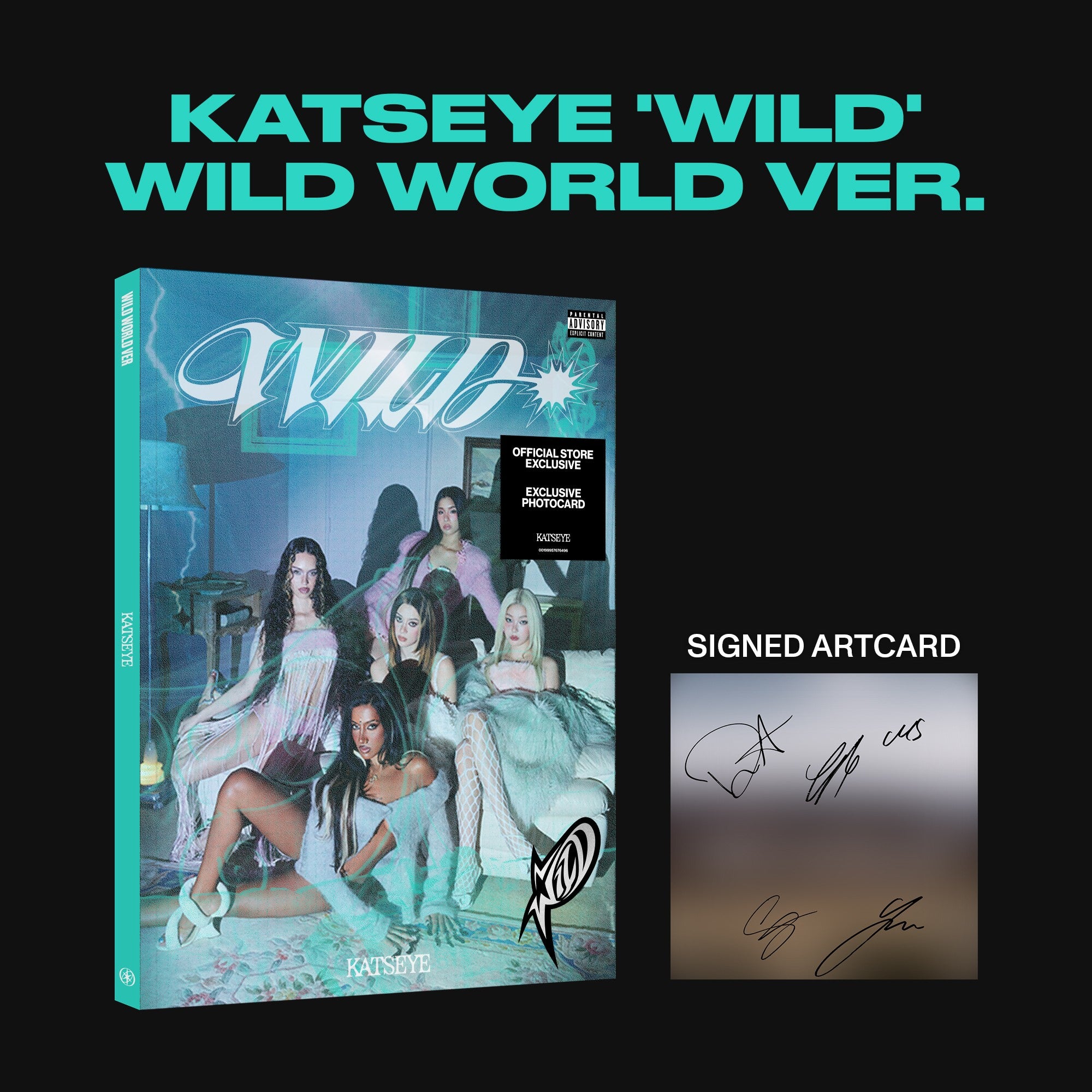 KATSEYE WILD (Wild World ver.) - Official Store Exclusive CD + Signed Artcard Official Store Exclusive CD + Signed Artcard 450804
