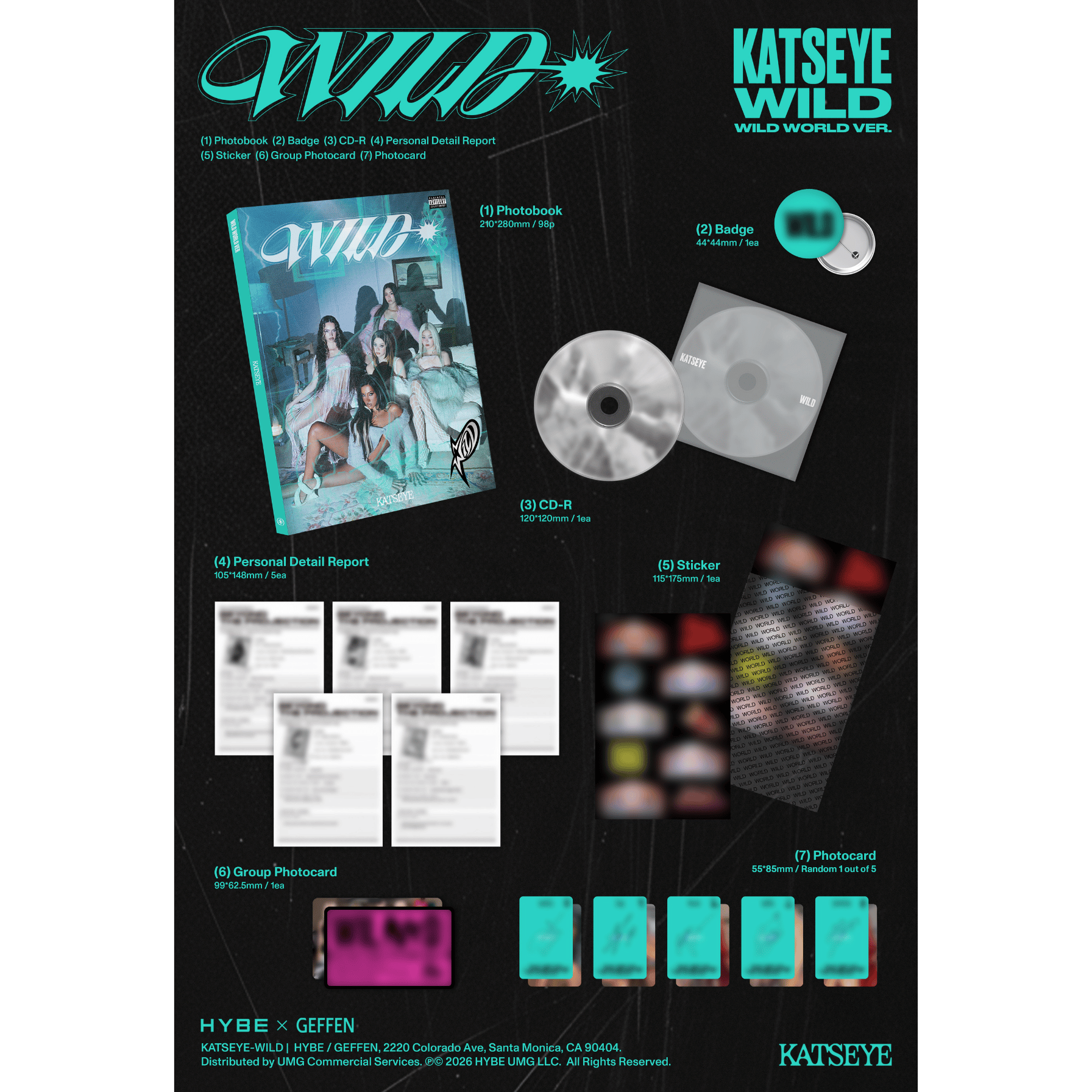 KATSEYE WILD (Wild World ver.) - Official Store Exclusive CD + Signed Artcard Official Store Exclusive CD + Signed Artcard 450820