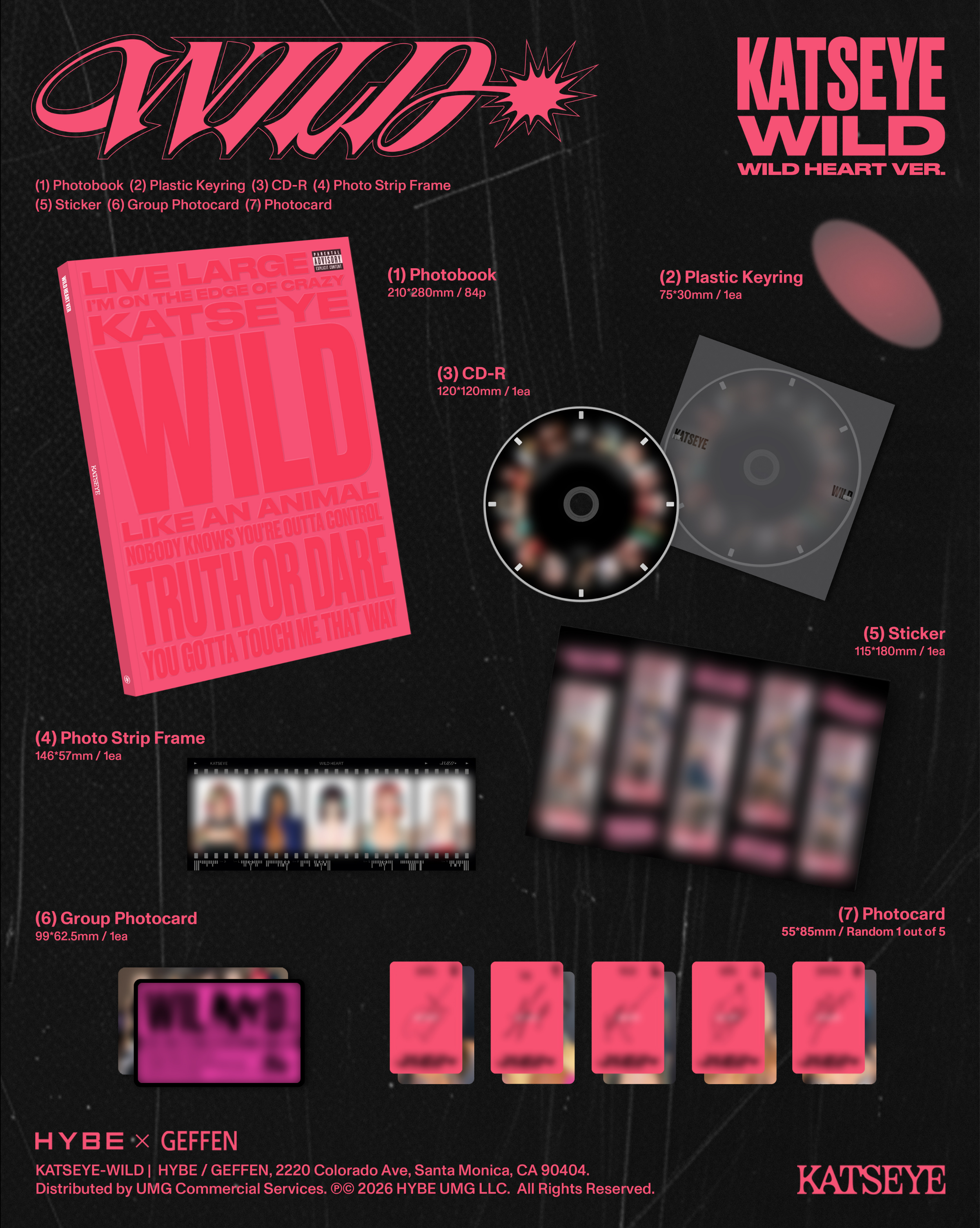KATSEYE WILD - Wild heart ver. - CD CD 450652