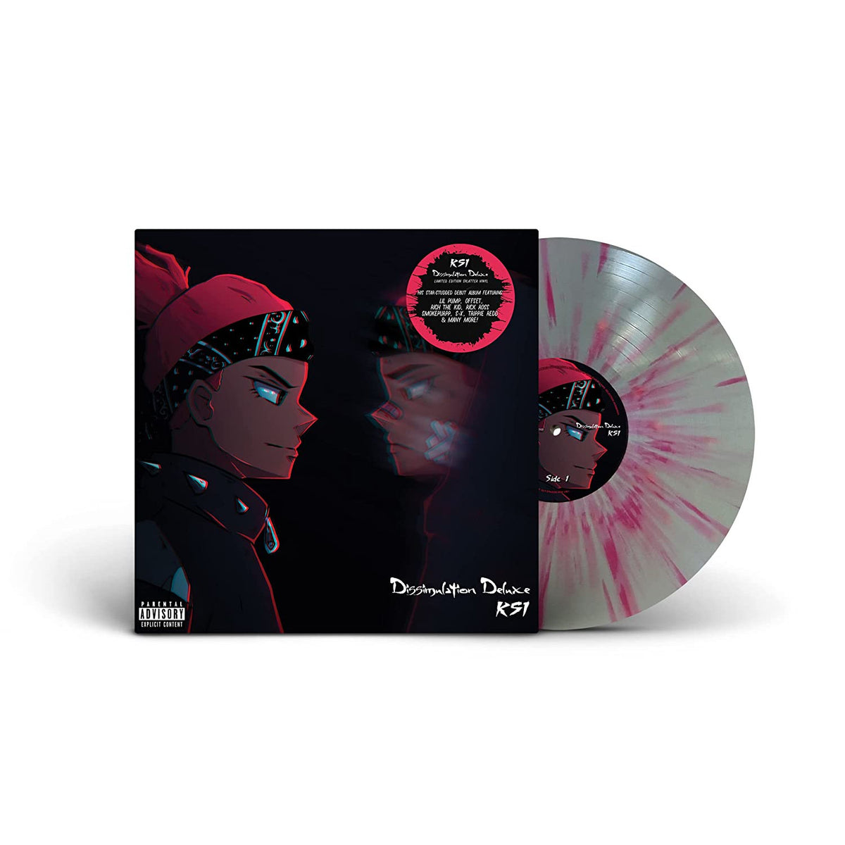 KSI Dissimulation Limited Deluxe Silver With Red Splatter Vinyl LP 460825