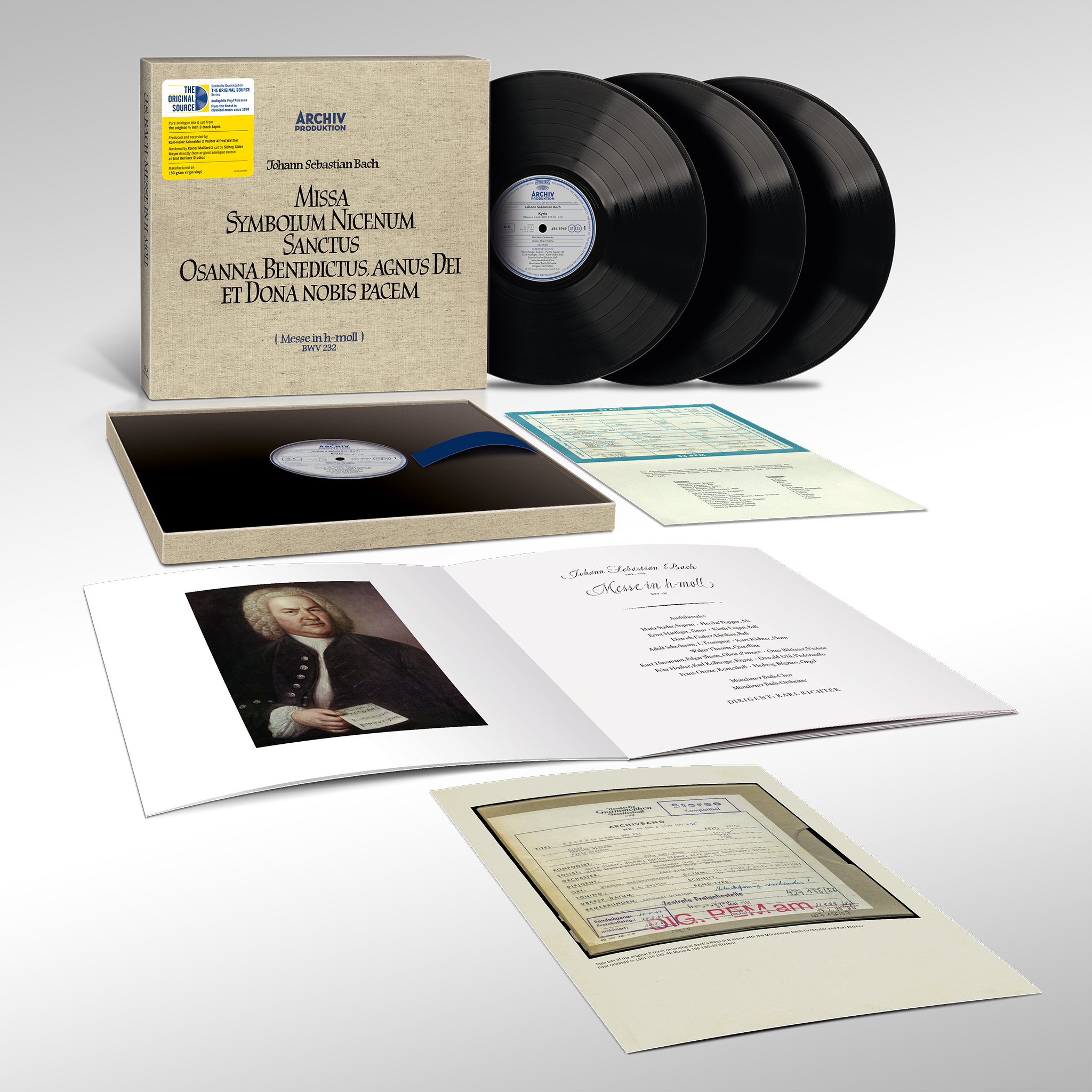 Karl Richter, Münchener Bach-Orchester & Münchener Bach-Chor Bach: Messe in h-moll, BWV 232 Original Source Vinyl 454727