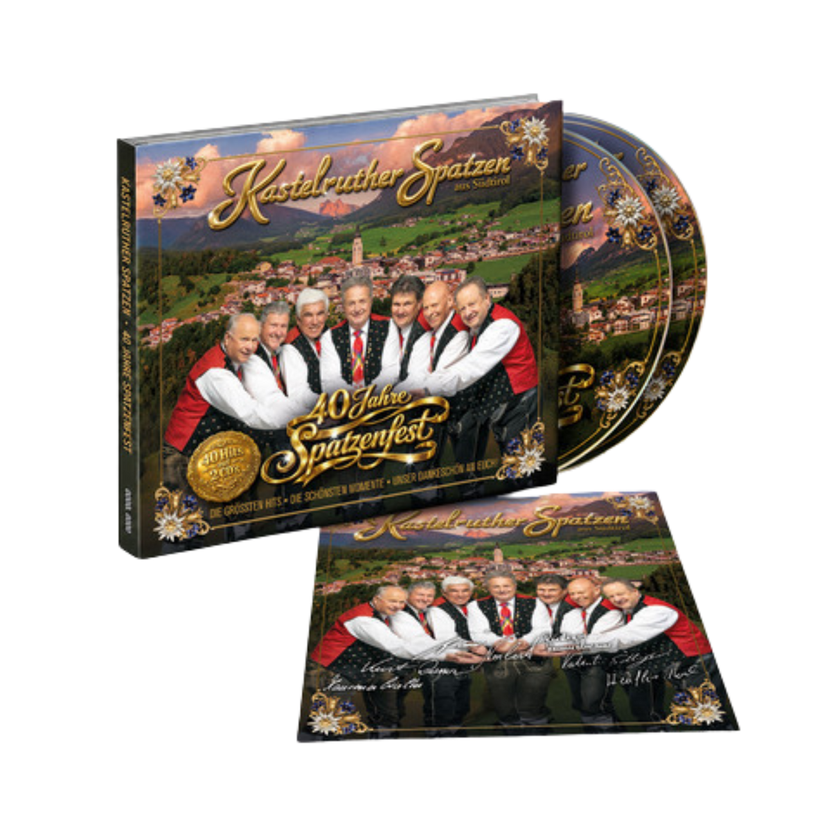 Kastelruther Spatzen 40 Jahre Spatzenfest Exklusives 2CD Bundle mit handsignierter Artcard 456417
