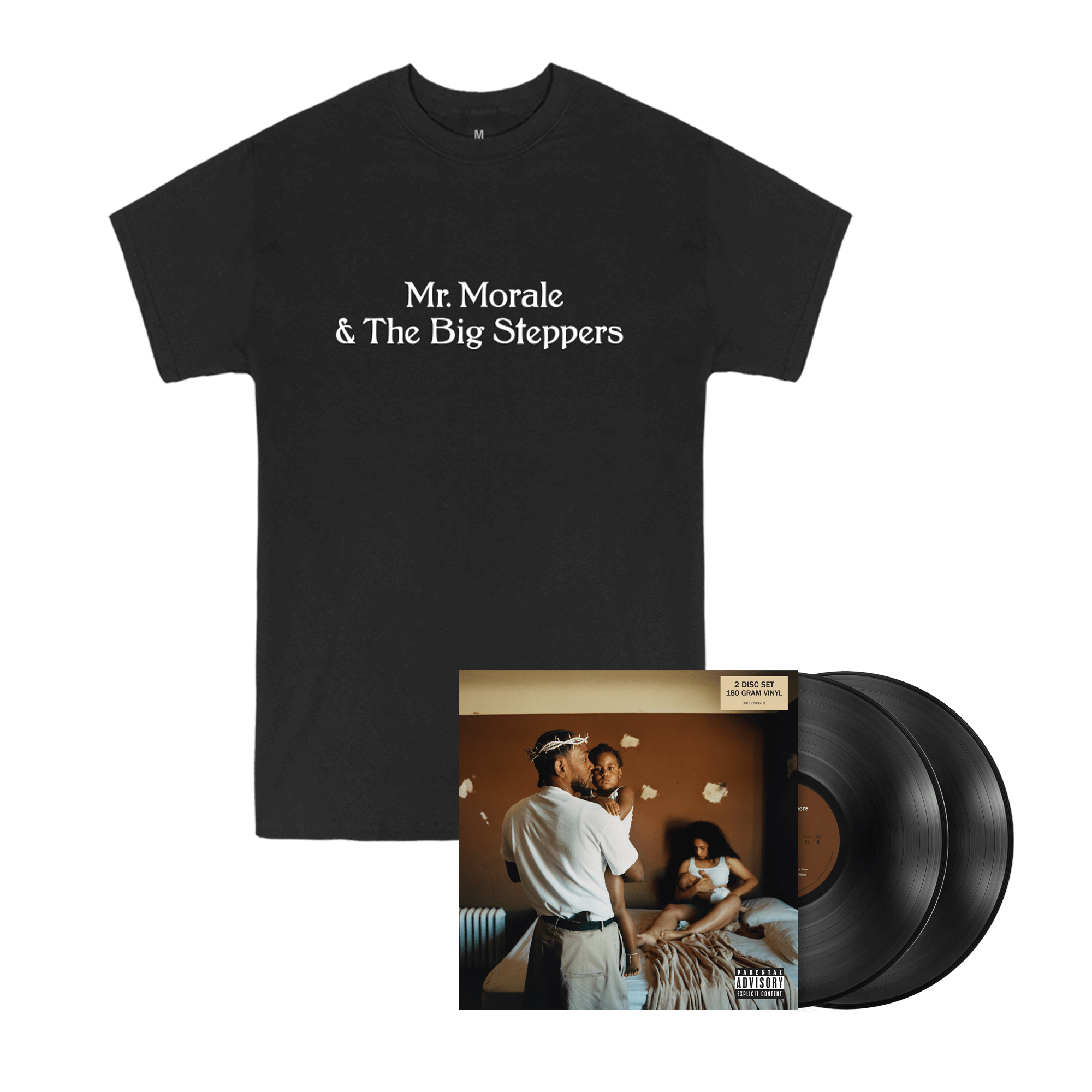 Kendrick Lamar Mr. Morale & The Big Steppers Vinyl + Black Tee Vinyl + Black Tee 127892