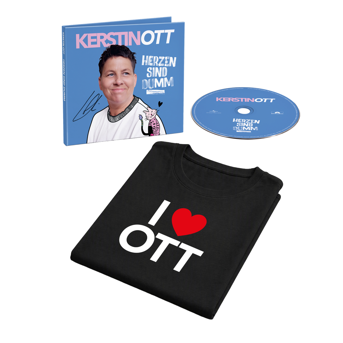 Kerstin Ott Herzen Sind Dumm Signierte CD + T-Shirt Bundle 462407
